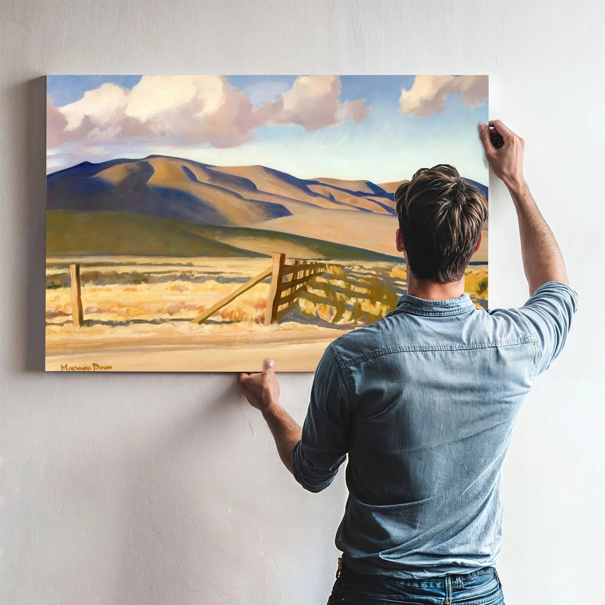 Old Corrals By Maynard Dixon Fine Art Print