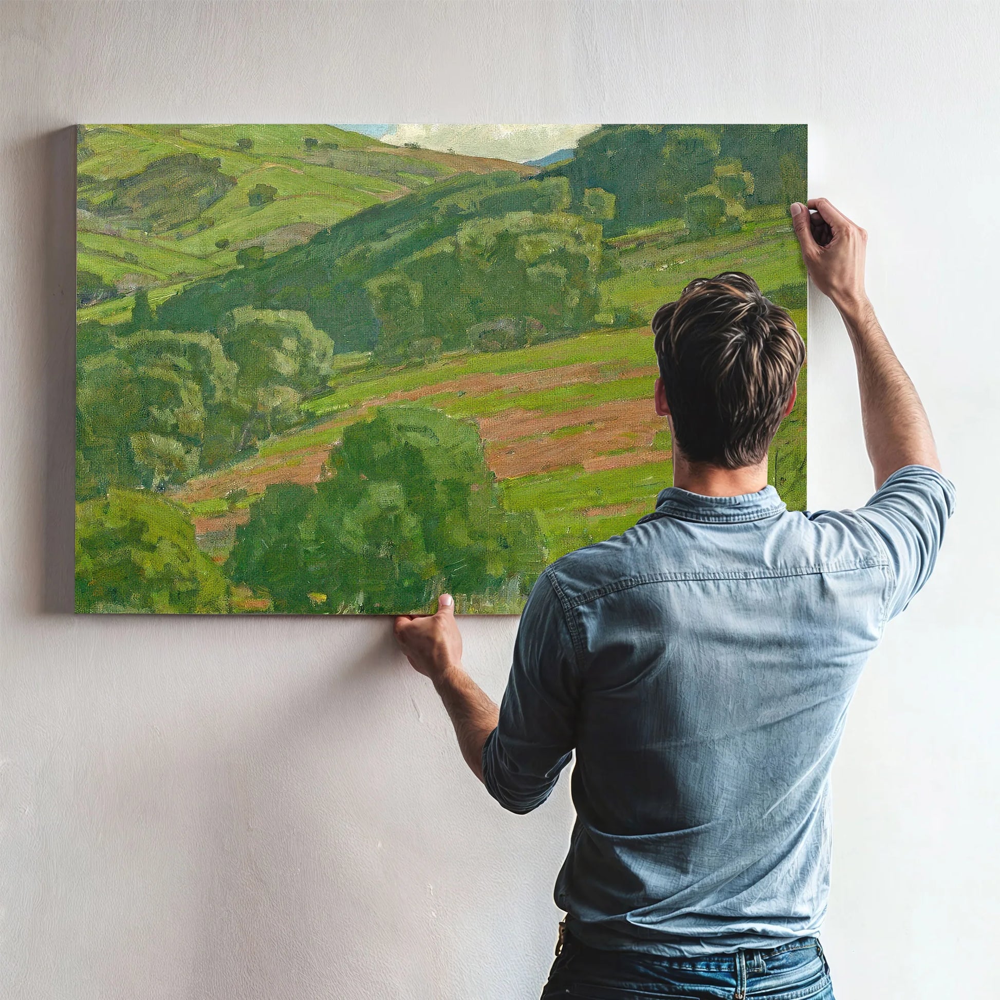Trees Along The Foothills By William Wendt Fine Art Print