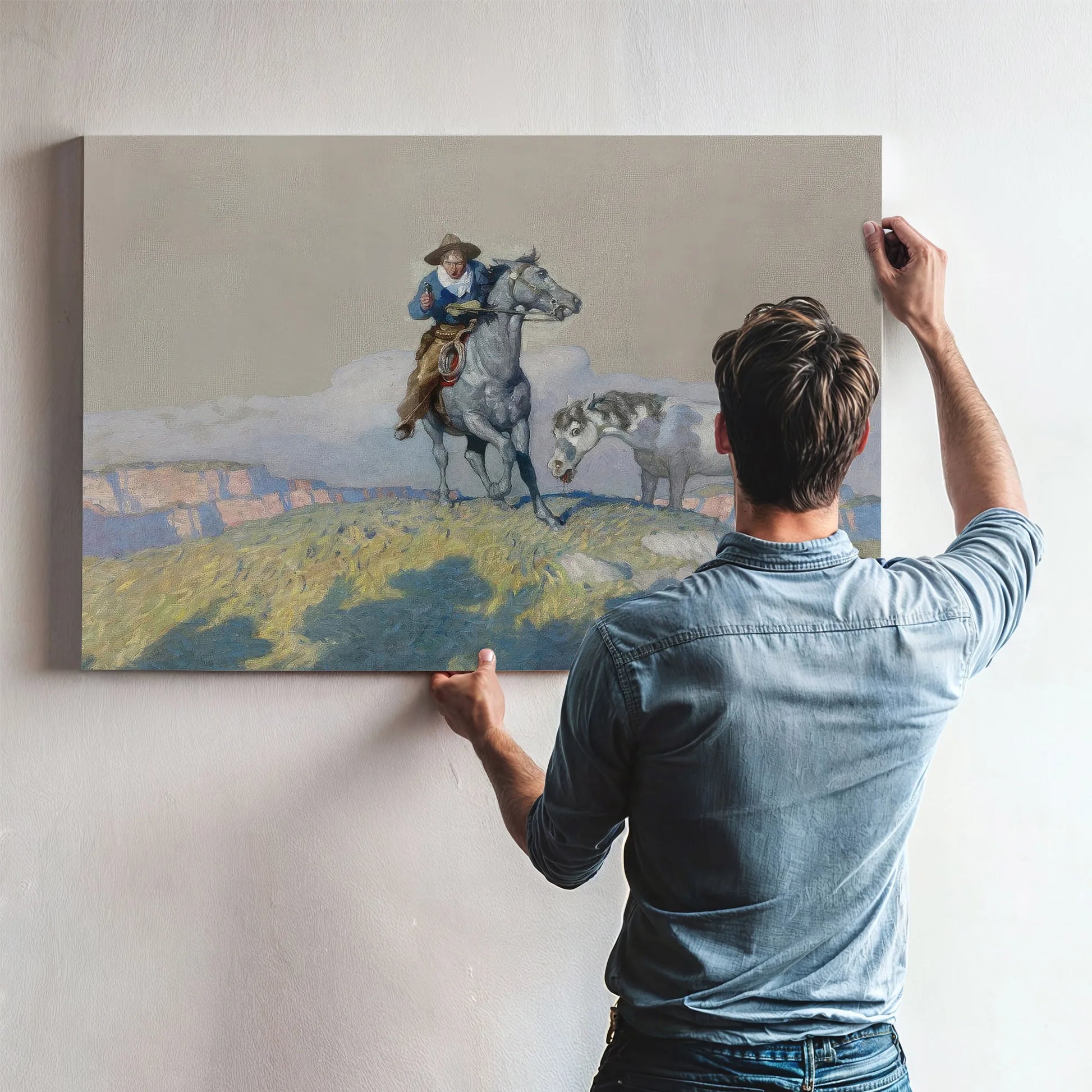 Fall Back! By NC Wyeth Fine Art Print