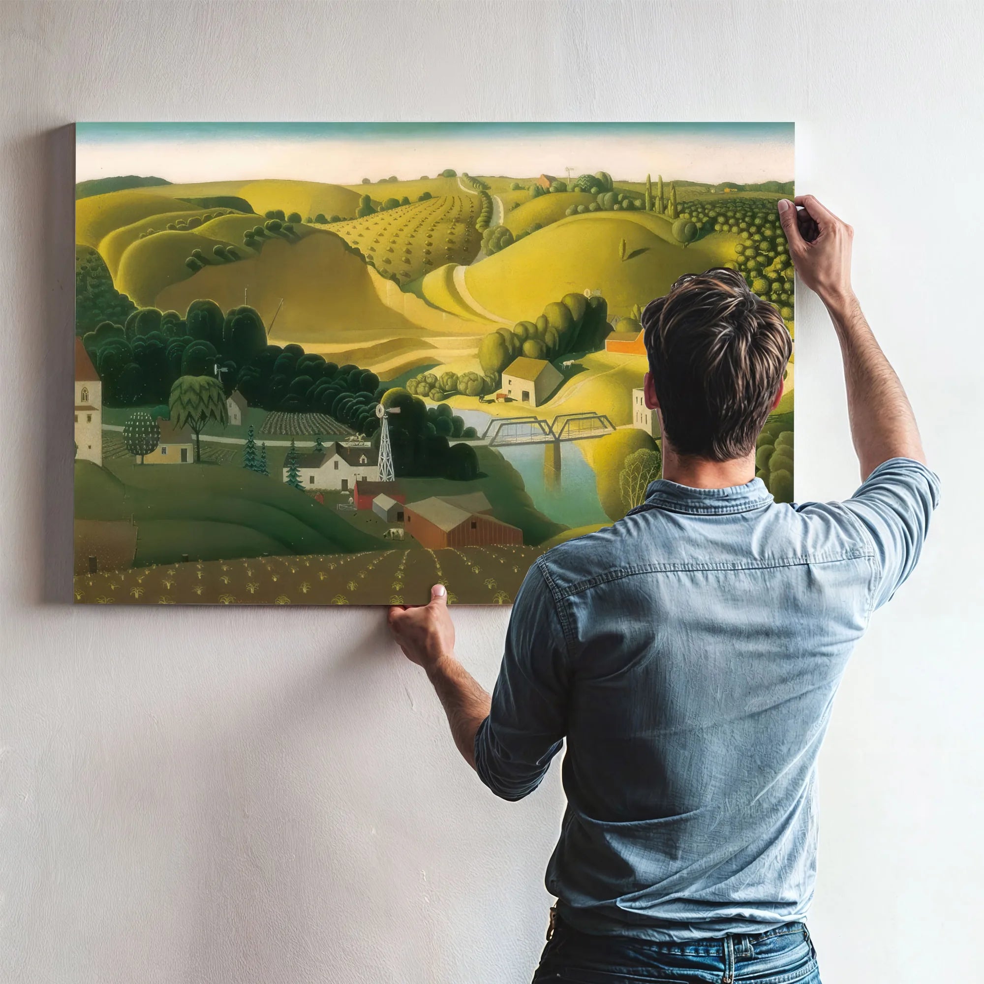Stone City By Grant Wood Fine Art Print