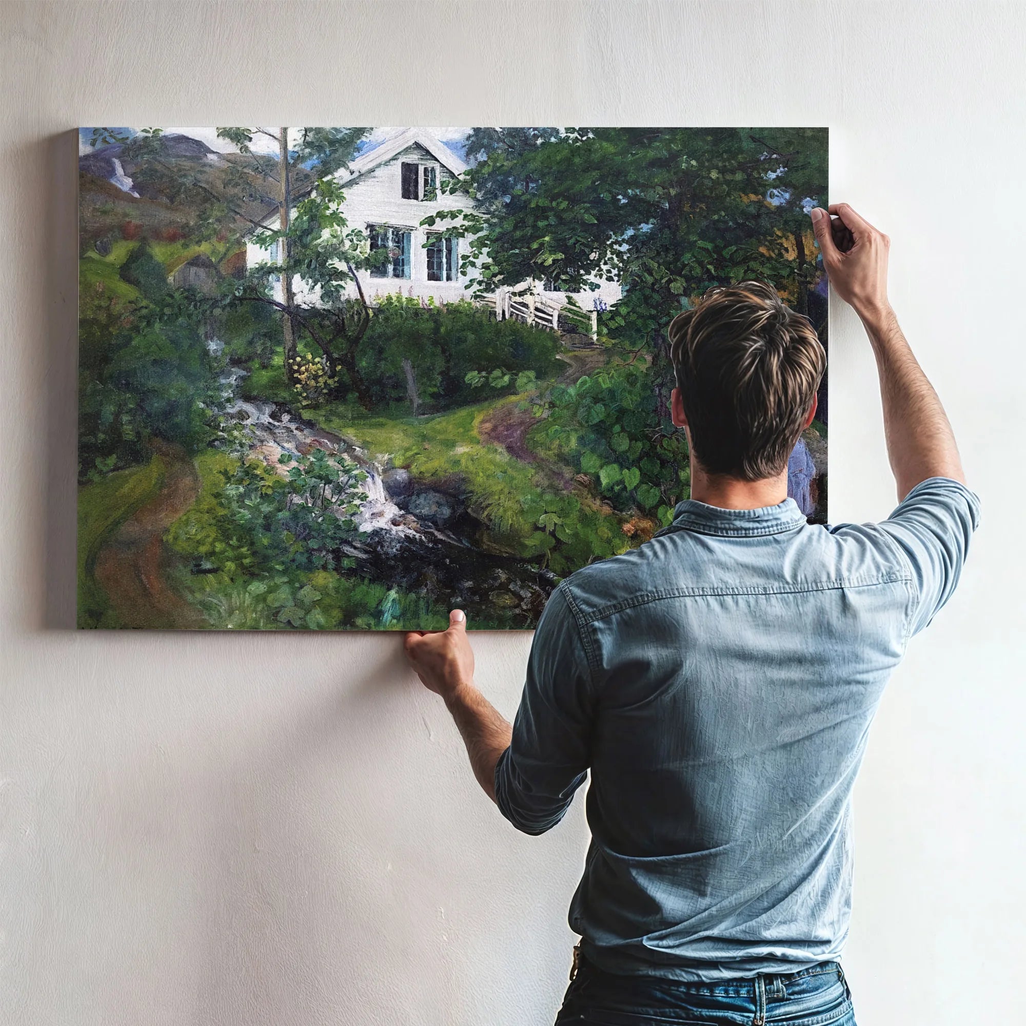View Of The Parsonage By Nicolai Astrup Fine Art Print