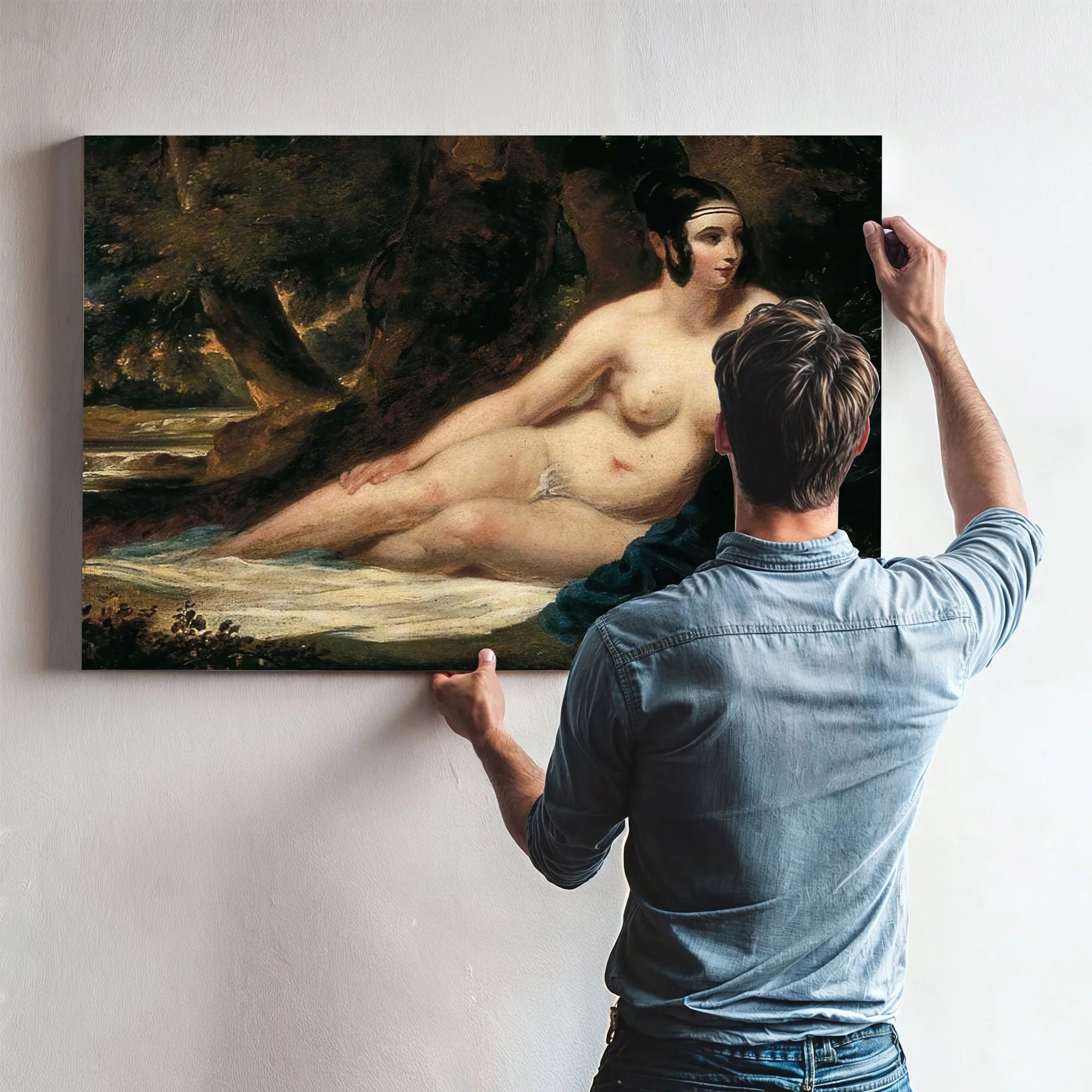 Reclining Female Nude In A Landscape By William Etty Fine Art Print