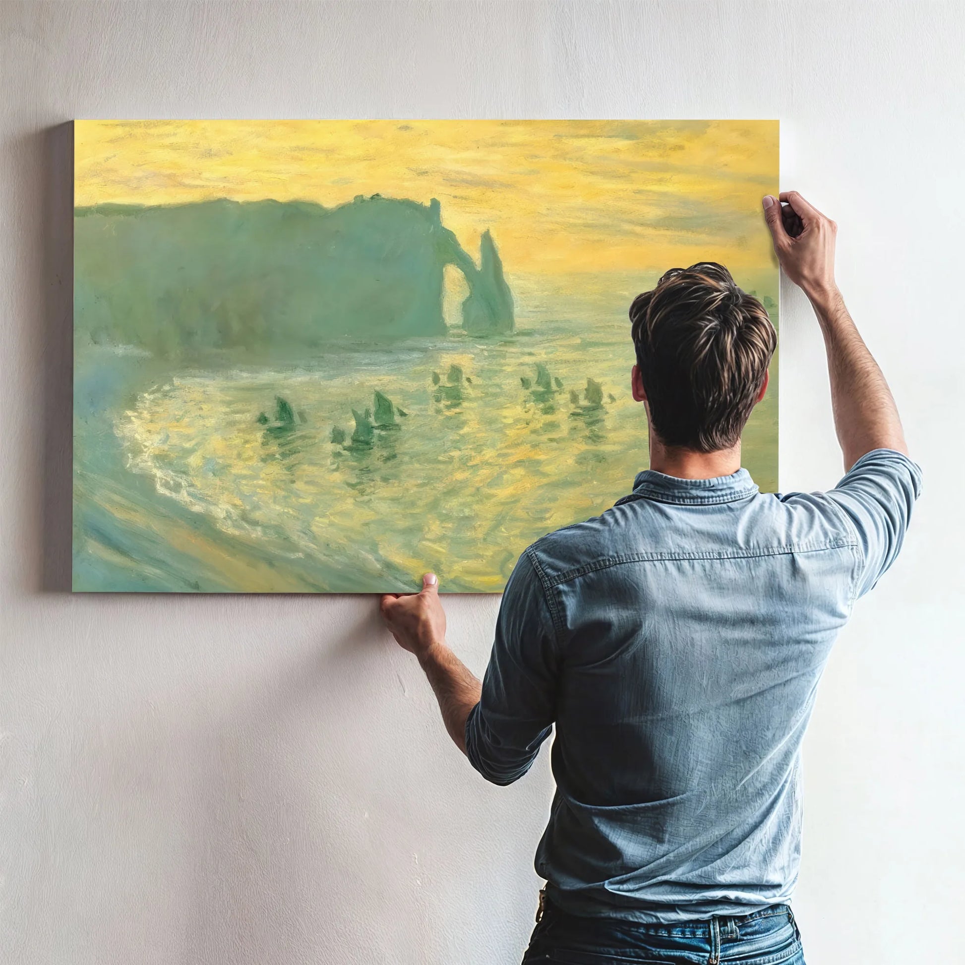 Cliffs At Etretat By Claude Monet Fine Art Print