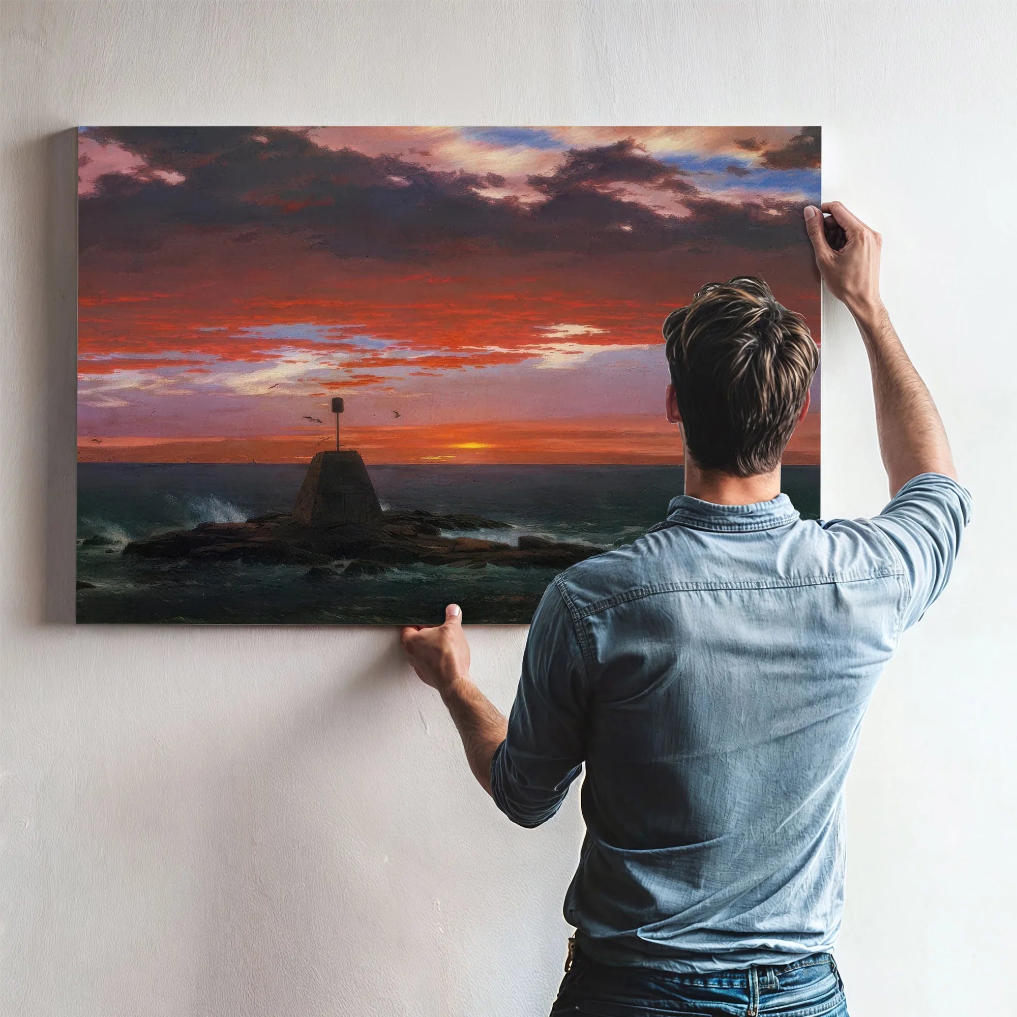 Baacon Off Mount Desert Island By Frederic Edwin Church Fine Art Print