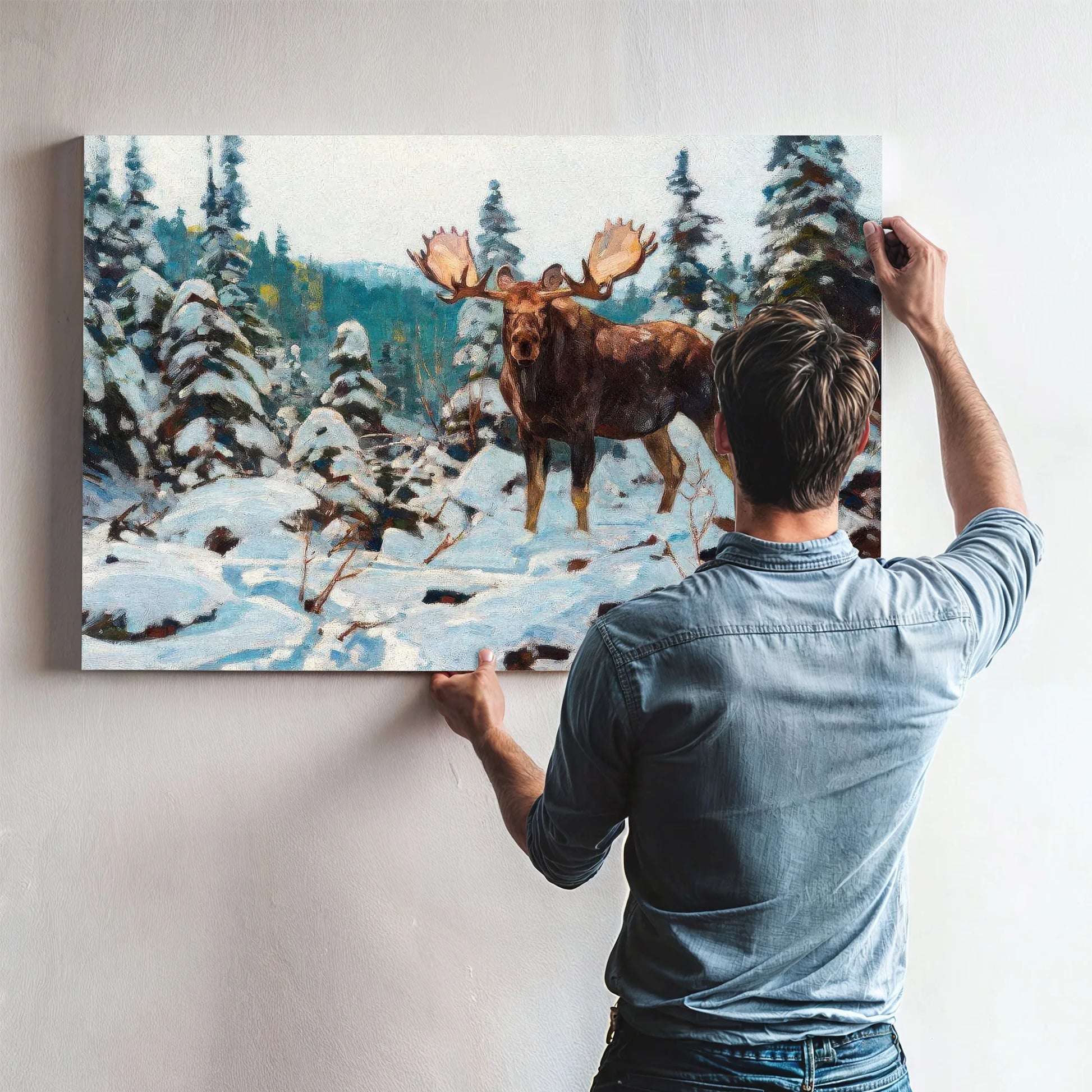Bull Moose By Carl Rungius Fine Art Print