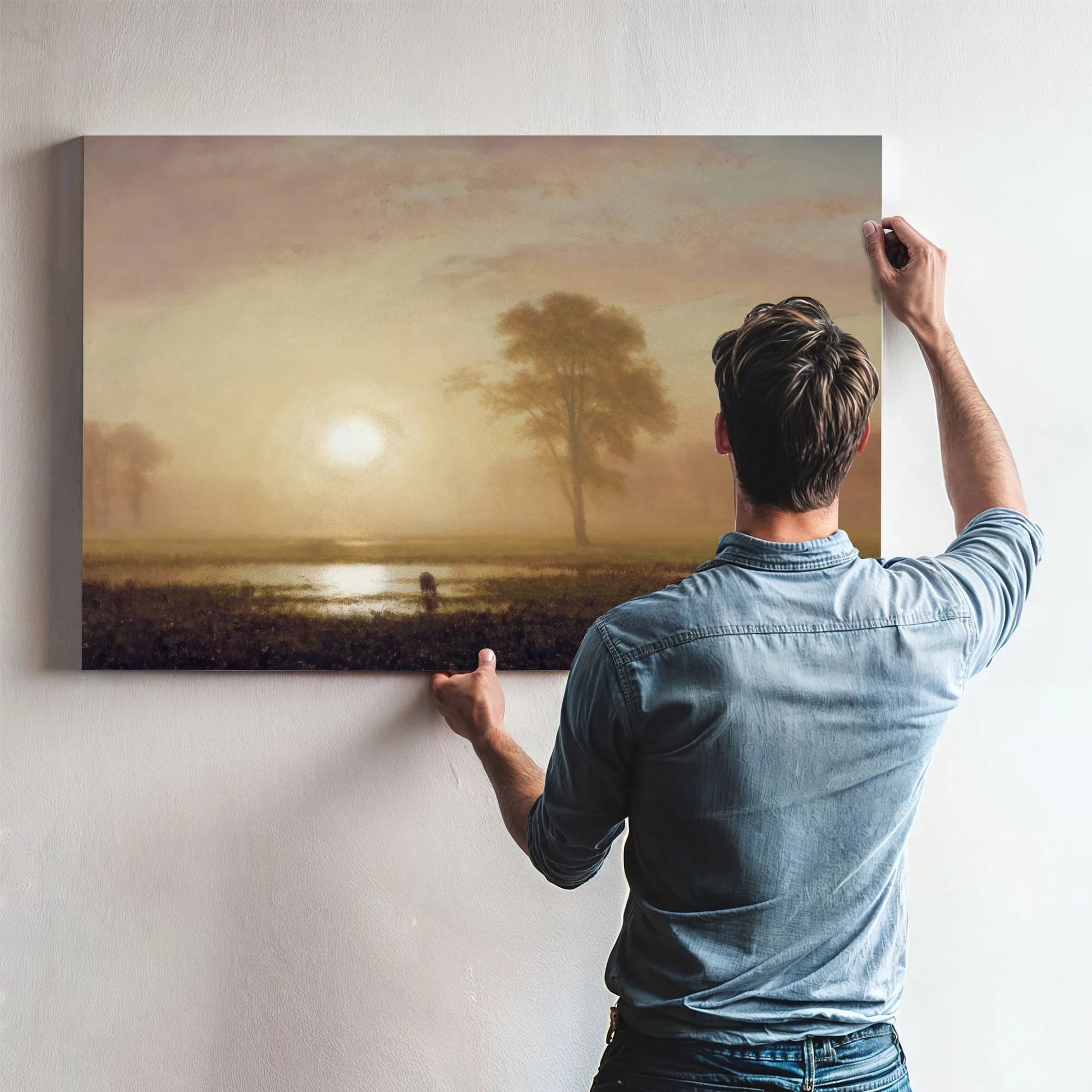 Sunset On The Plains By Albert Bierstadt Fine Art Print
