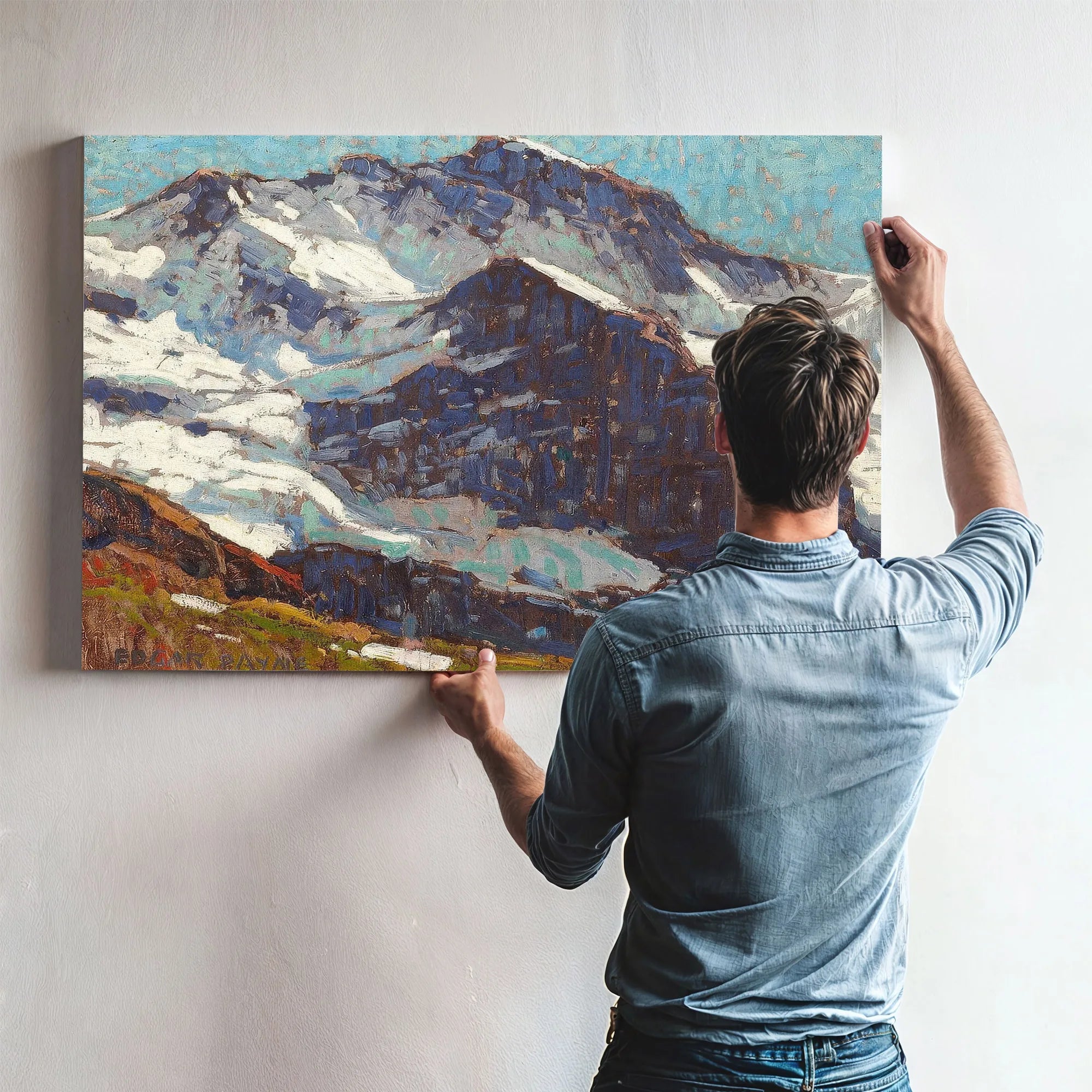 Snow Covered Peaks By Edgar Payne Fine Art Print