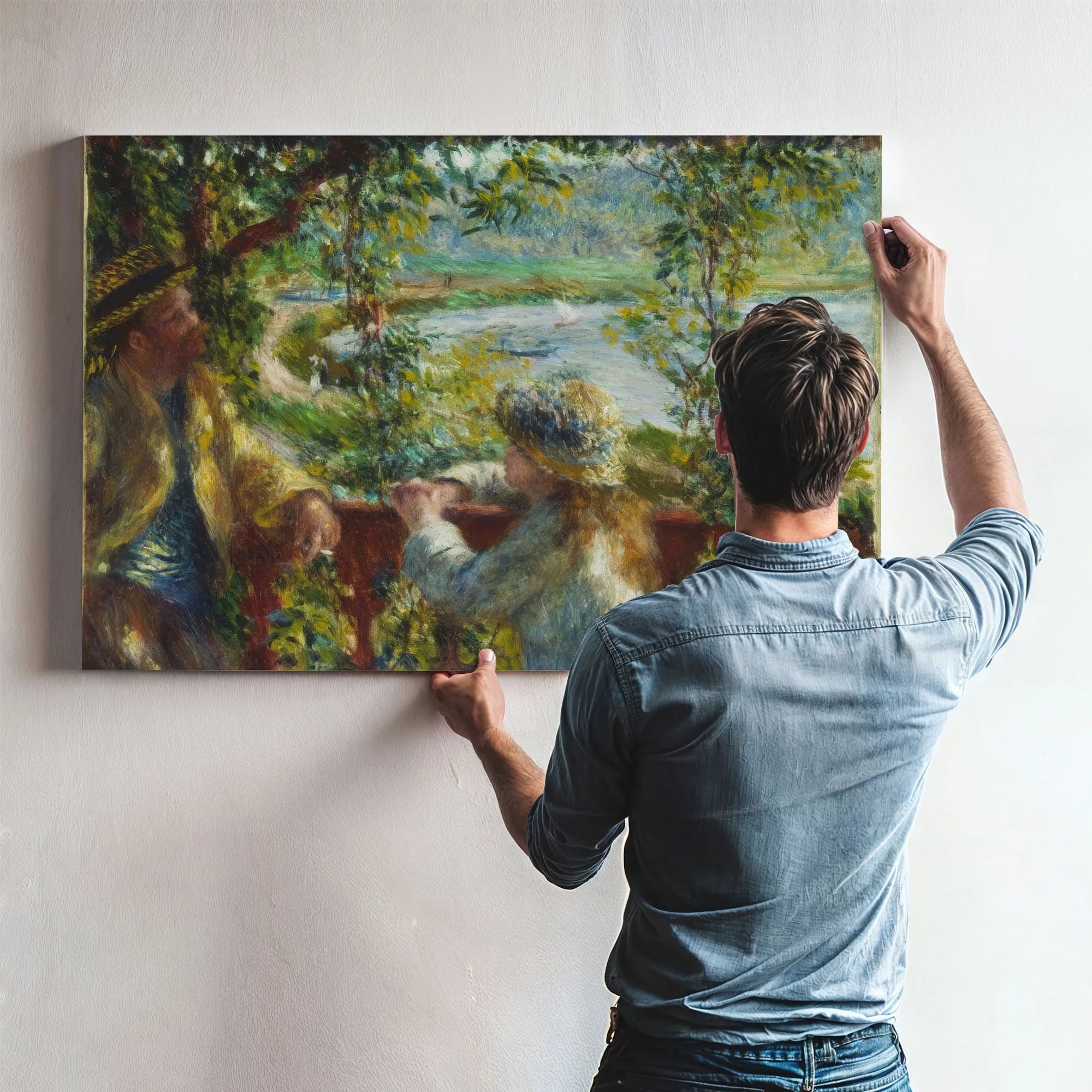 Near The Lake By Pierre August Renoir Fine Art Print