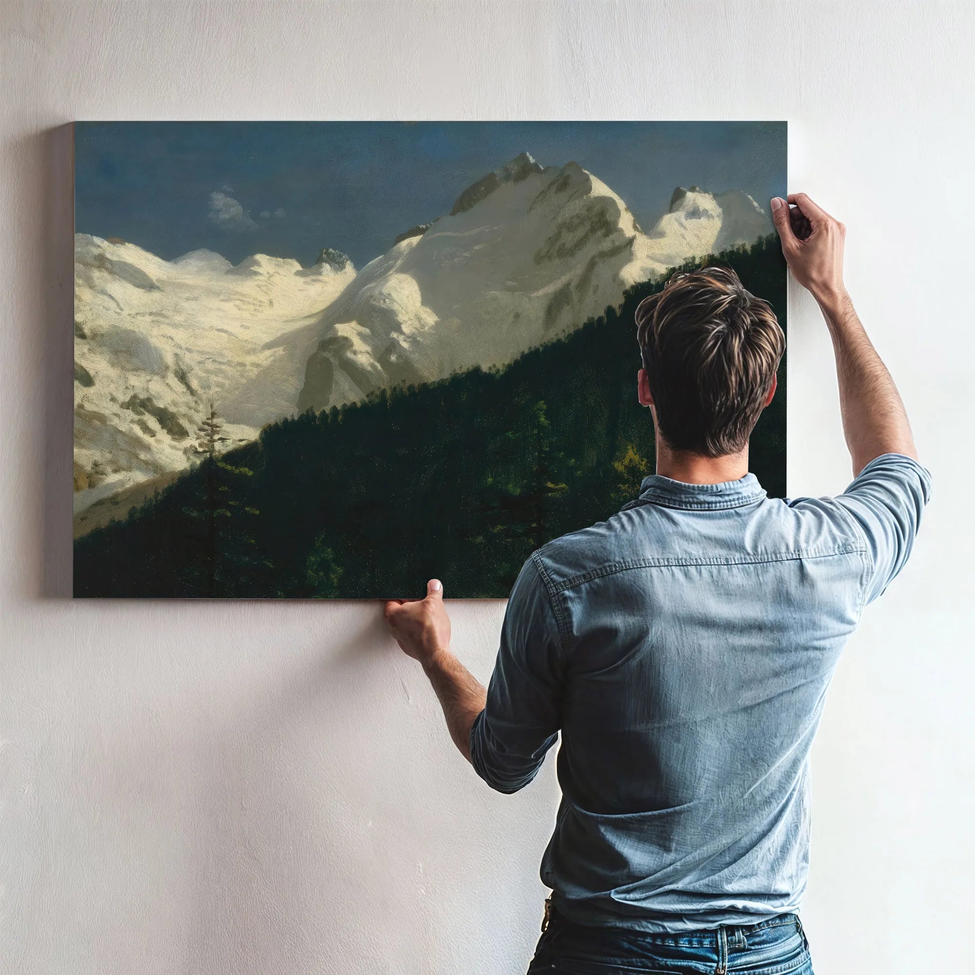 Piz Bernina Switzerland By Albert Bierstadt Fine Art Print
