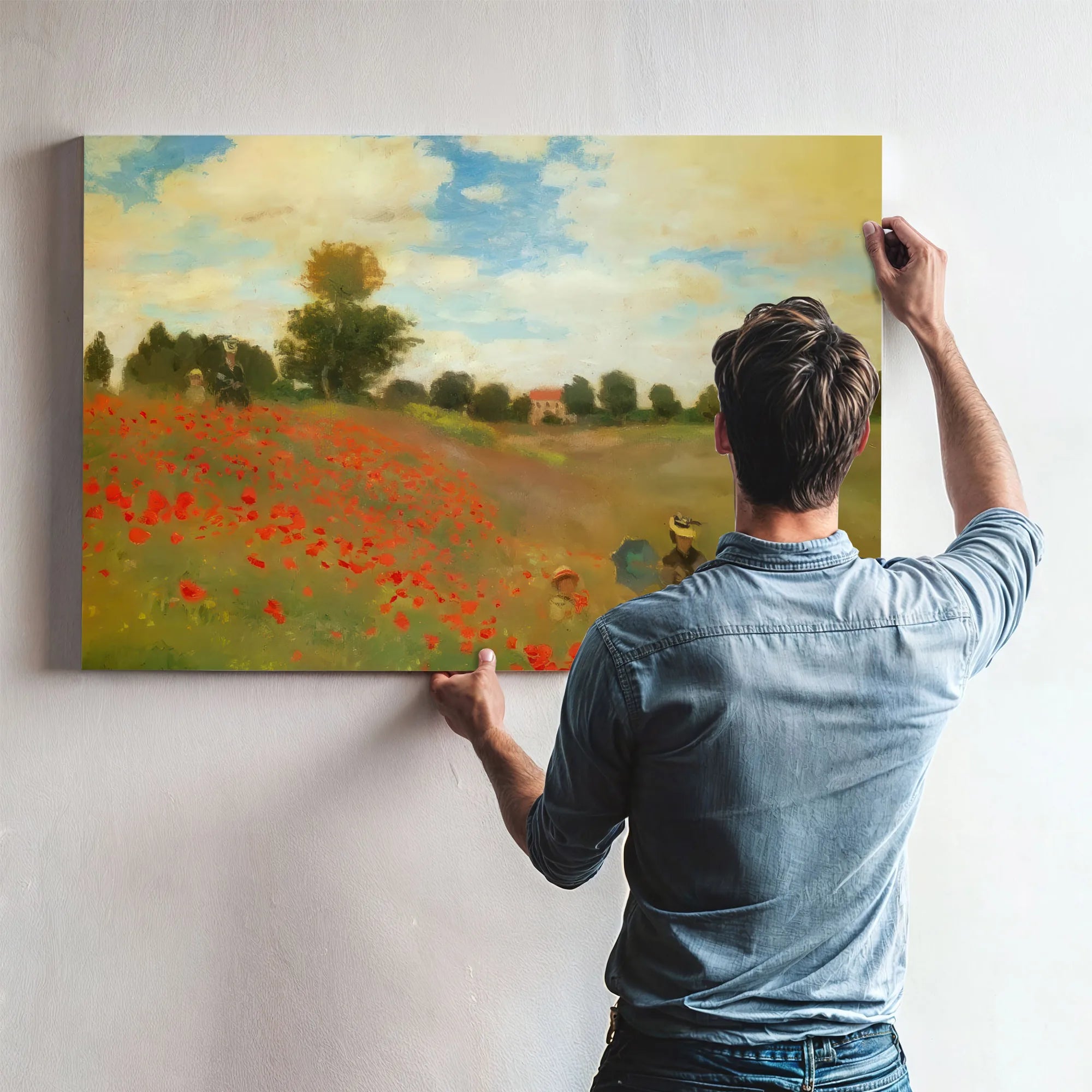 Red Popies At Argenteuil By Claude Monet Fine Art Print
