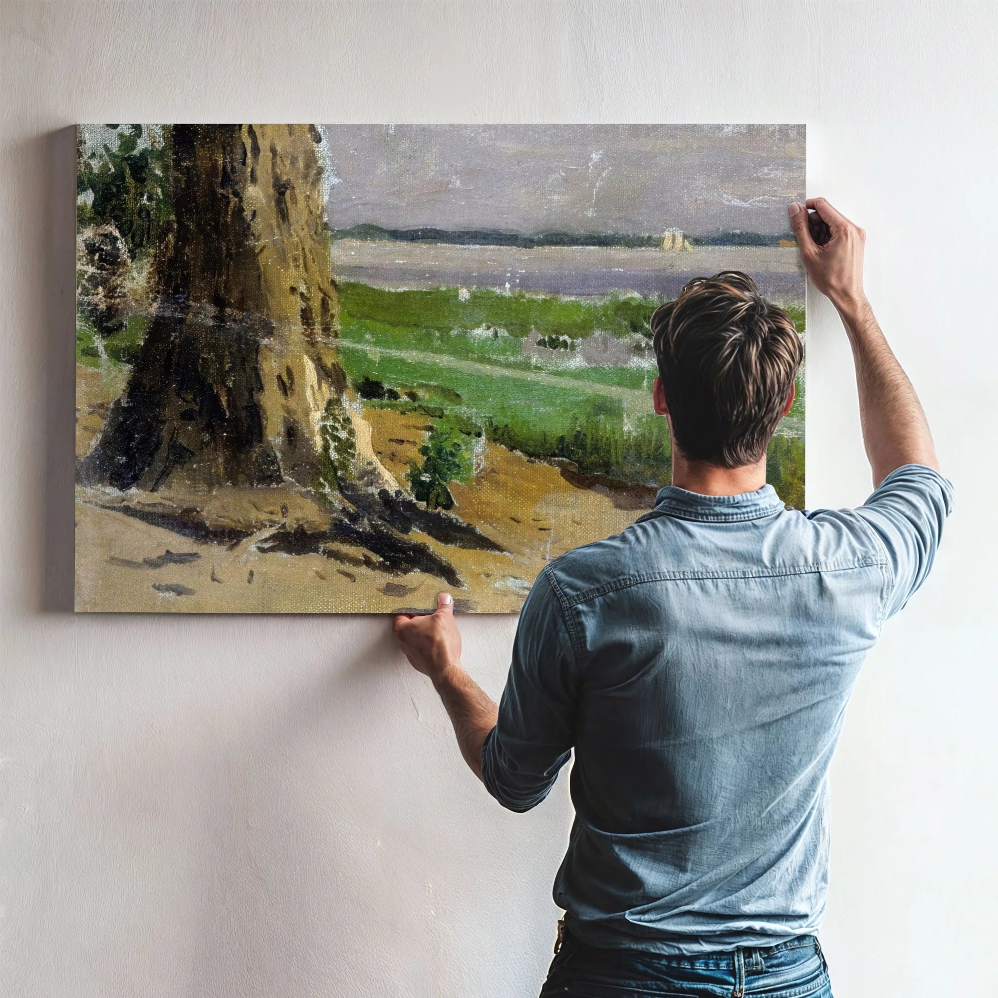 Landscape Sketch By Thomas Eakins Fine Art Print