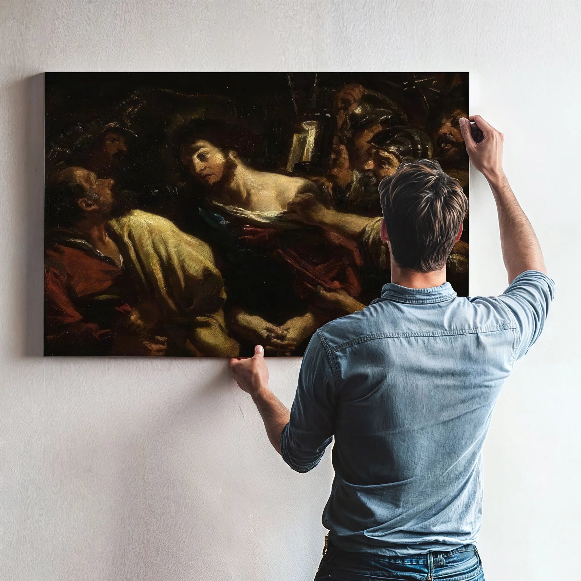 Taking Of Christ (Copy Of Guercino) By William Etty Fine Art Print