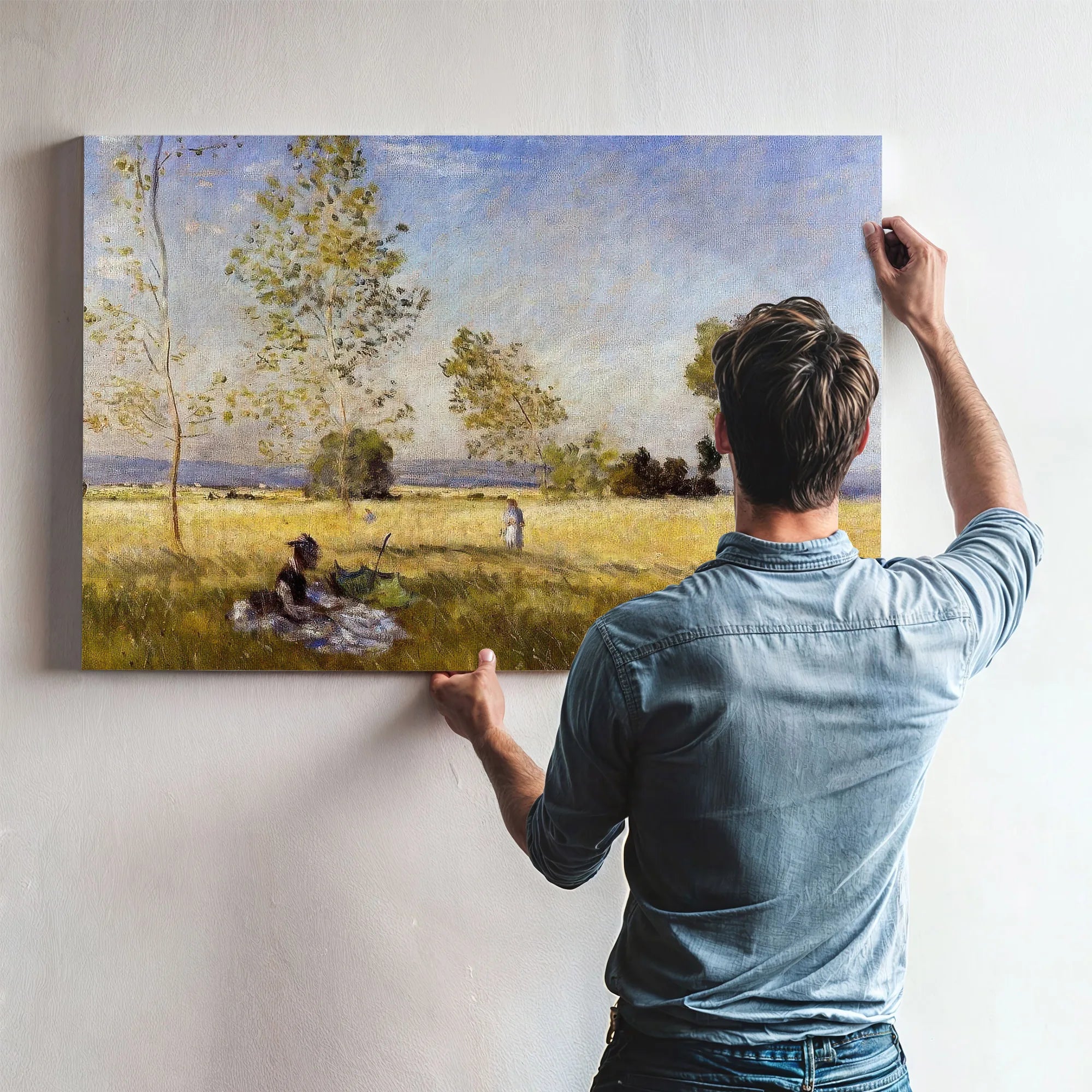 Meadow At Bezons By Claude Monet Fine Art Print