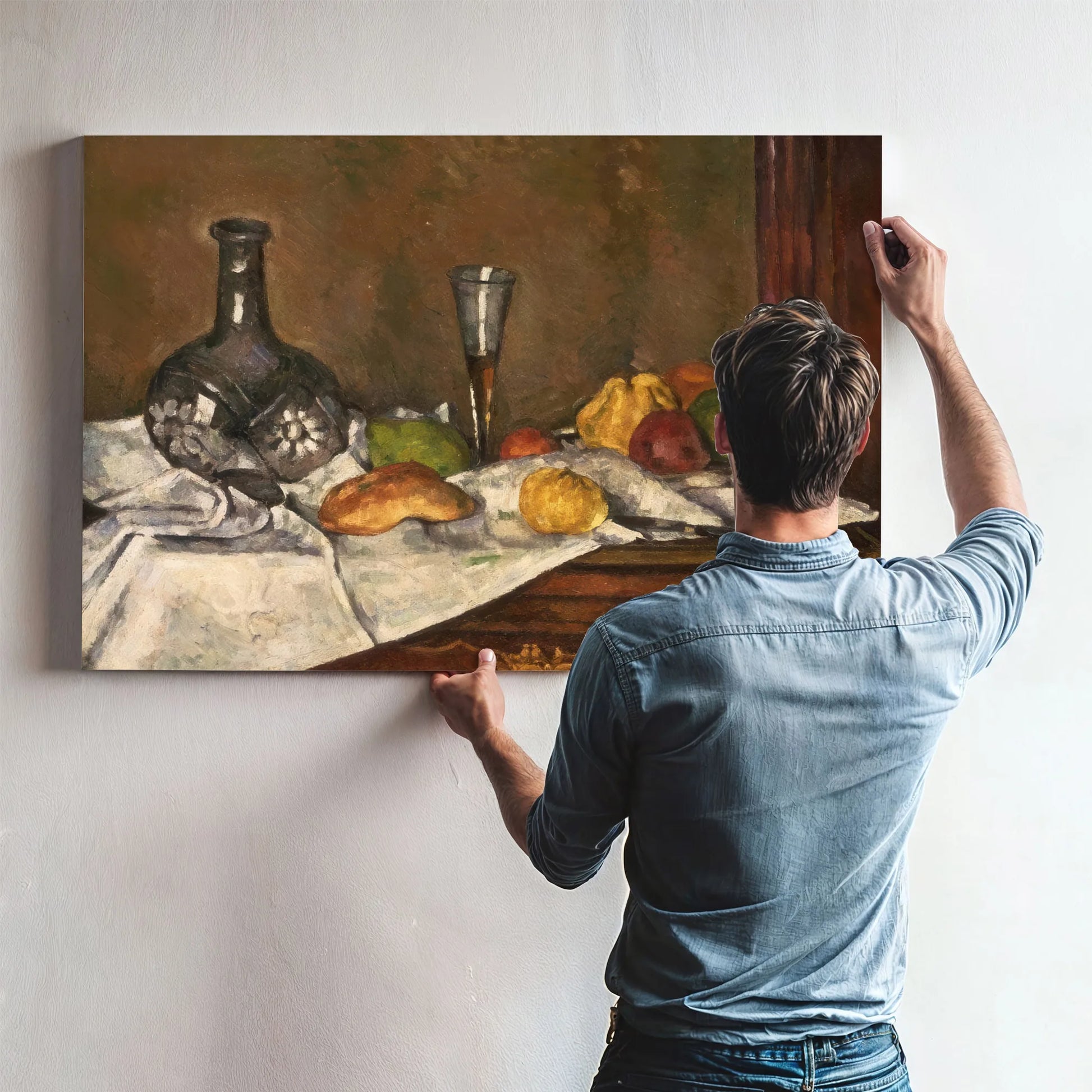 Still Life With A Dessert By Paul Cezanne Fine Art Print