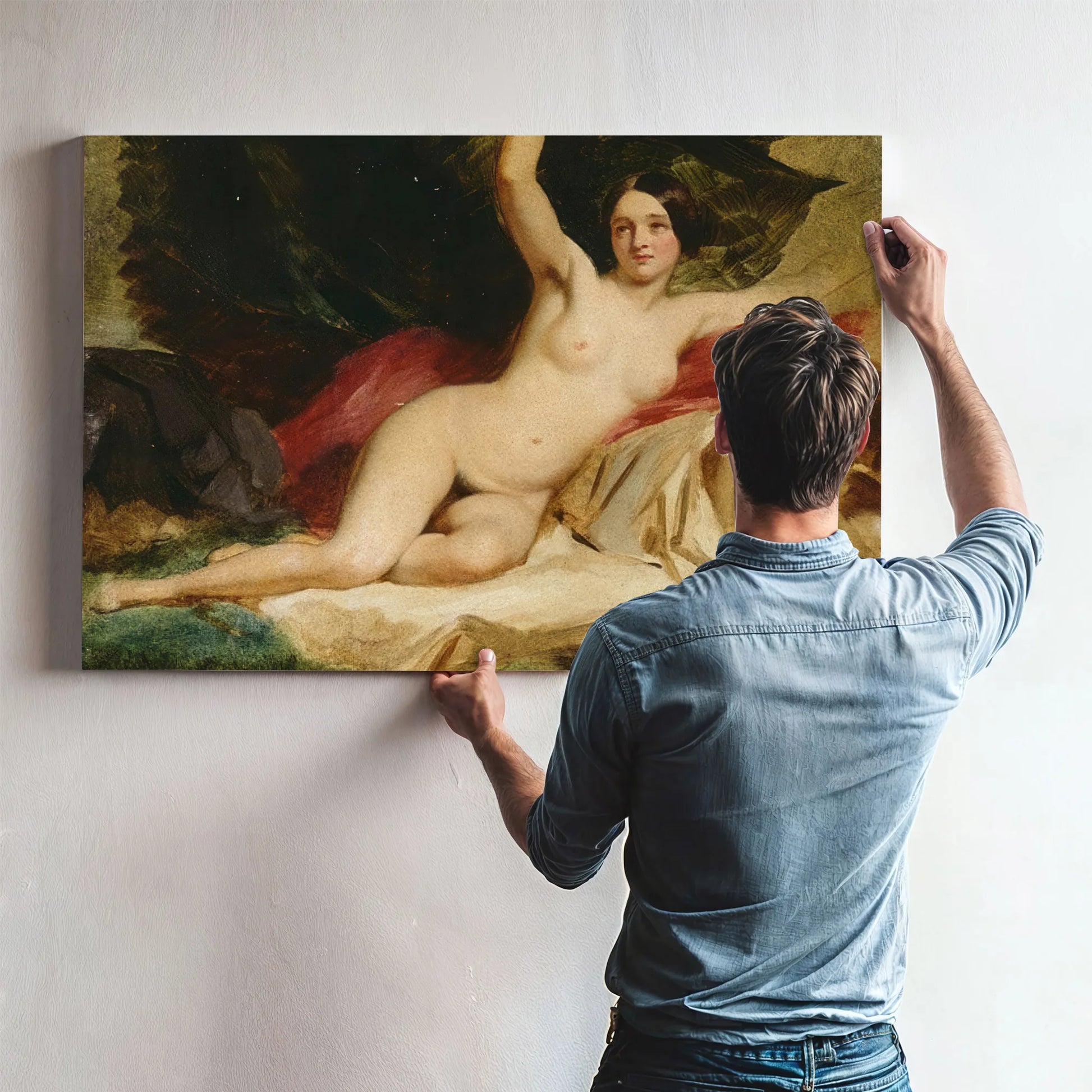 Female Nude In A Landscape By William Etty Fine Art Print