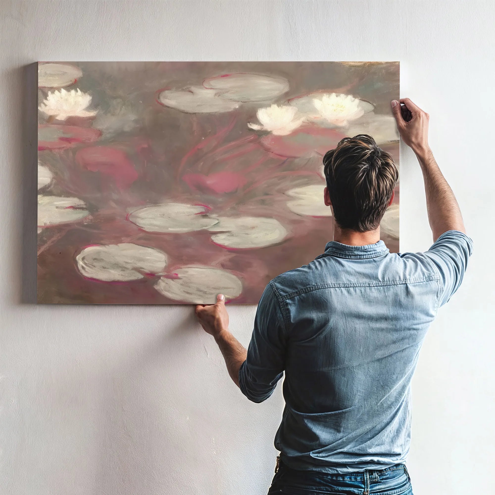 Pink Water Liies By Claude Monet Fine Art Print