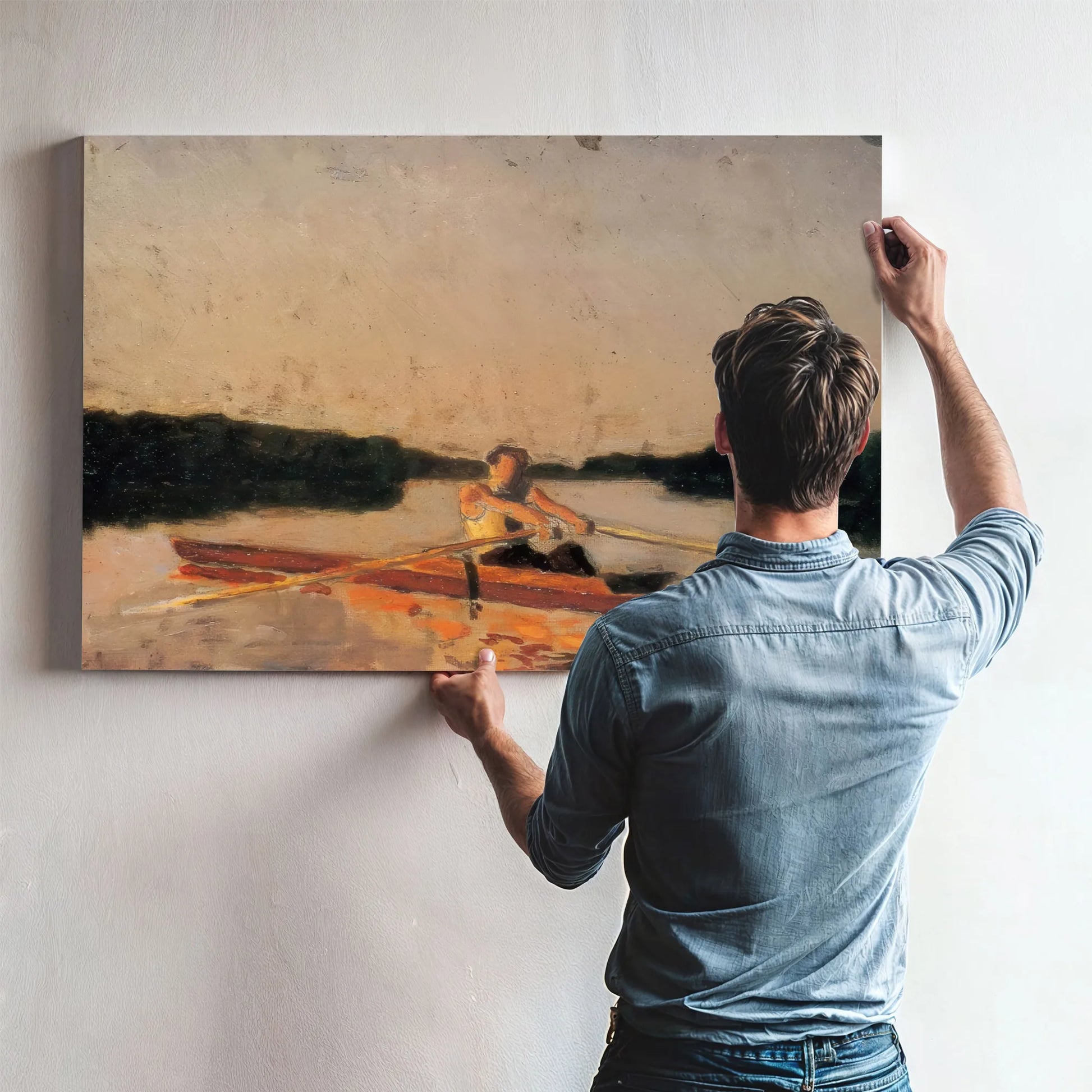 Max Schmitt In A Single Scull By Thomas Eakins Fine Art Print