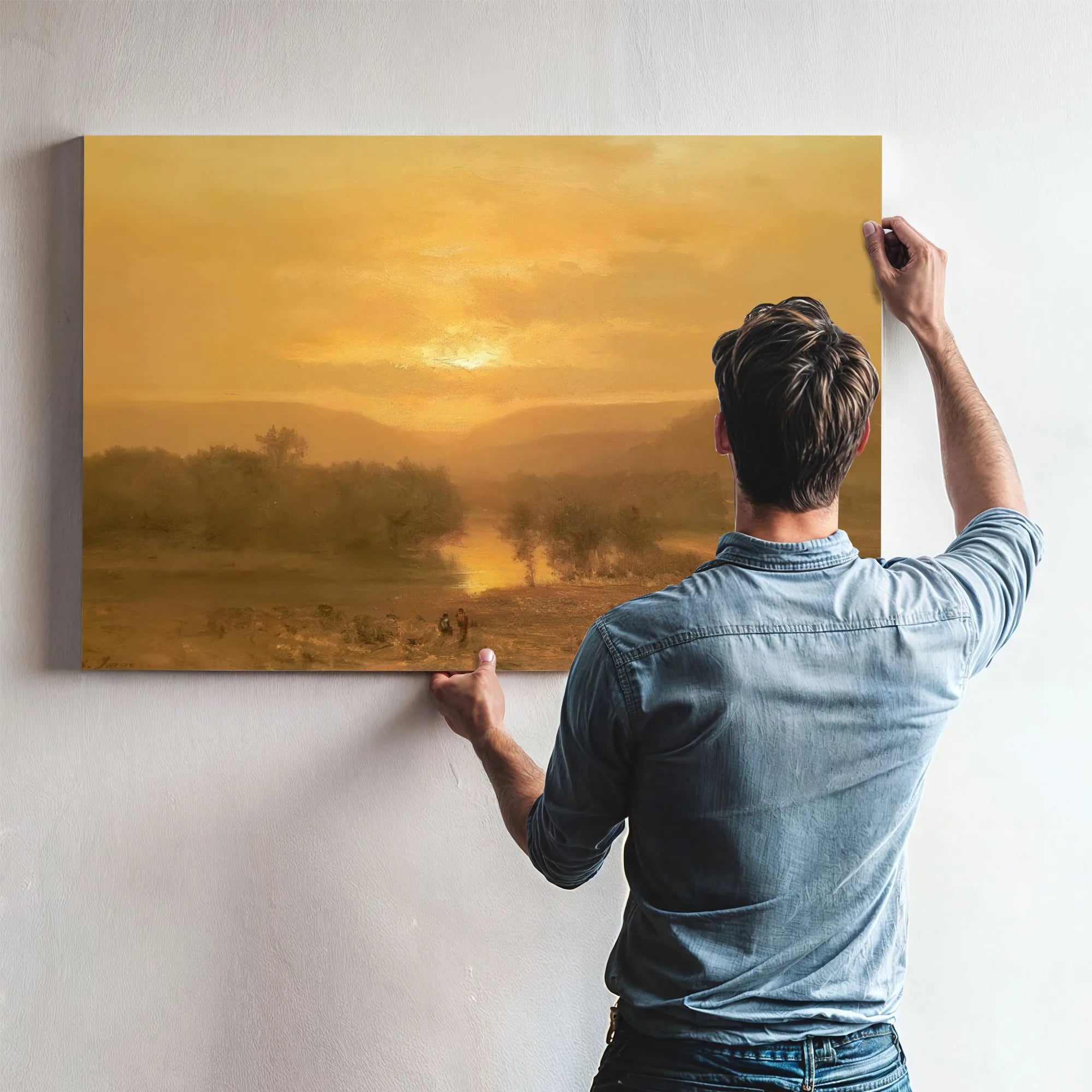 Sunset By George Inness Fine Art Print