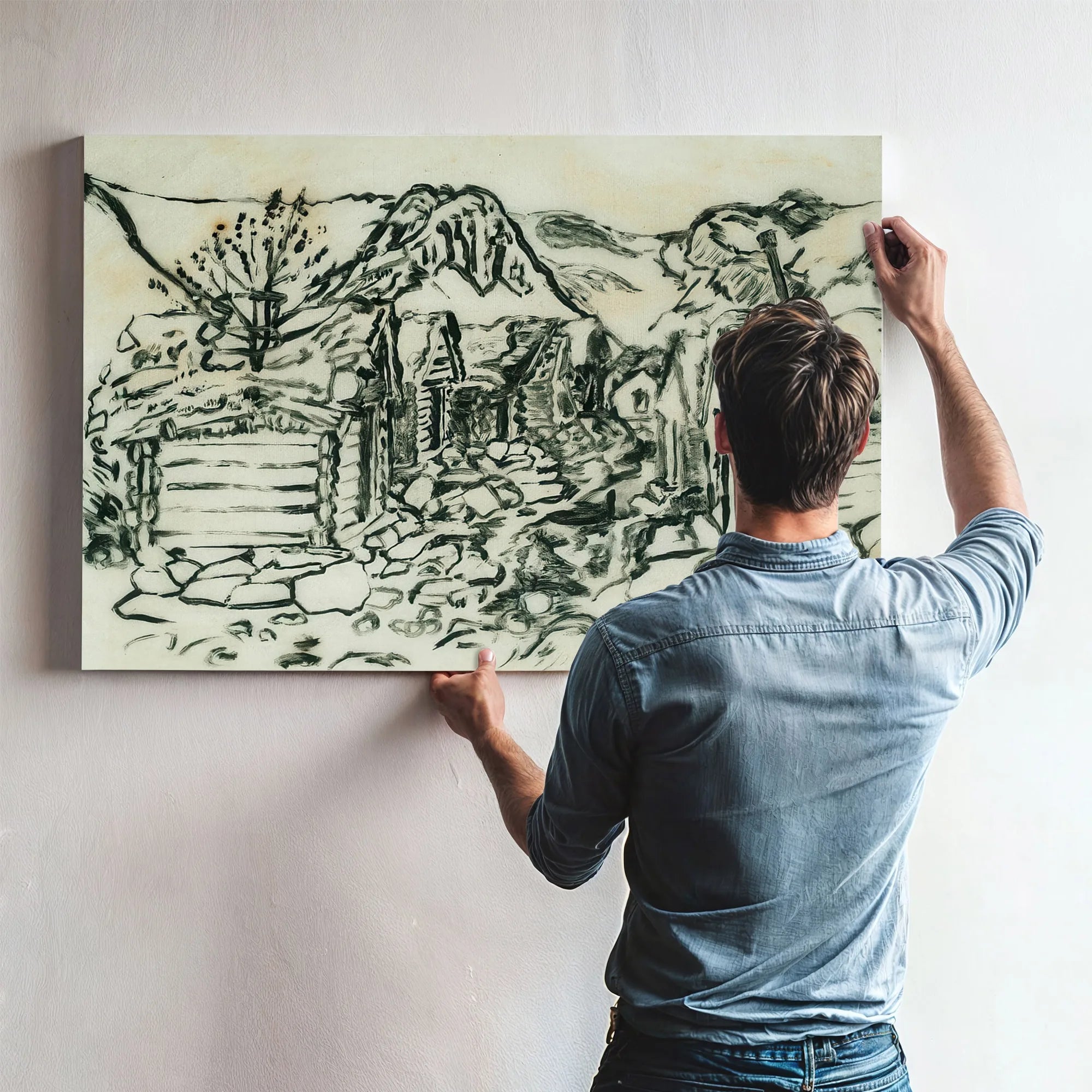 The Befring Farms By Nicolai Astrup Fine Art Print