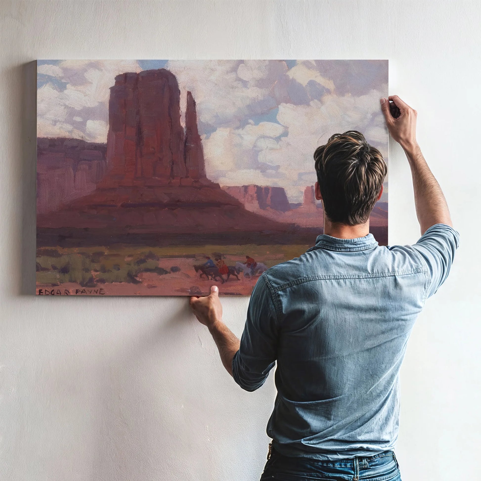 Riders In Canyon De Chelly National Monument By Edgar Payne Fine Art Print