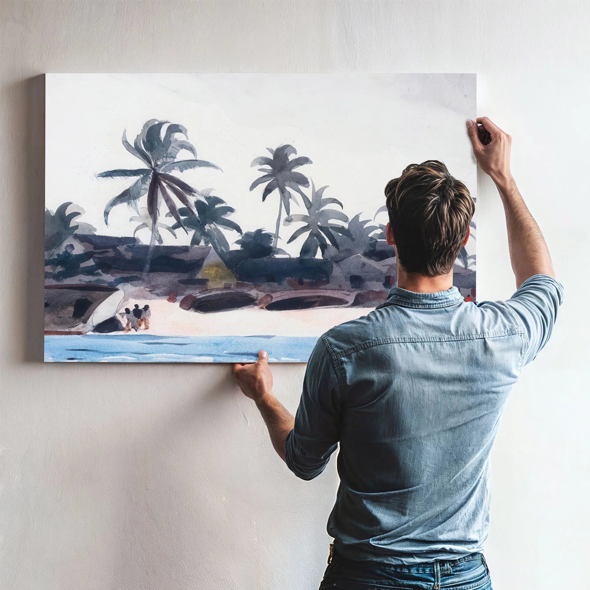 Key West Negro Cabins And Palms (A Bahama Fishing Village) By Winslow Homer Fine Art Print