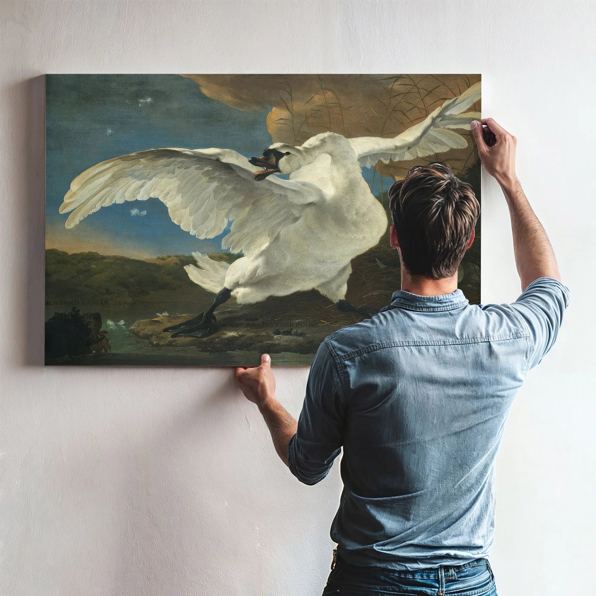 The Threatened Swan By Jan Asselyn Fine Art Print