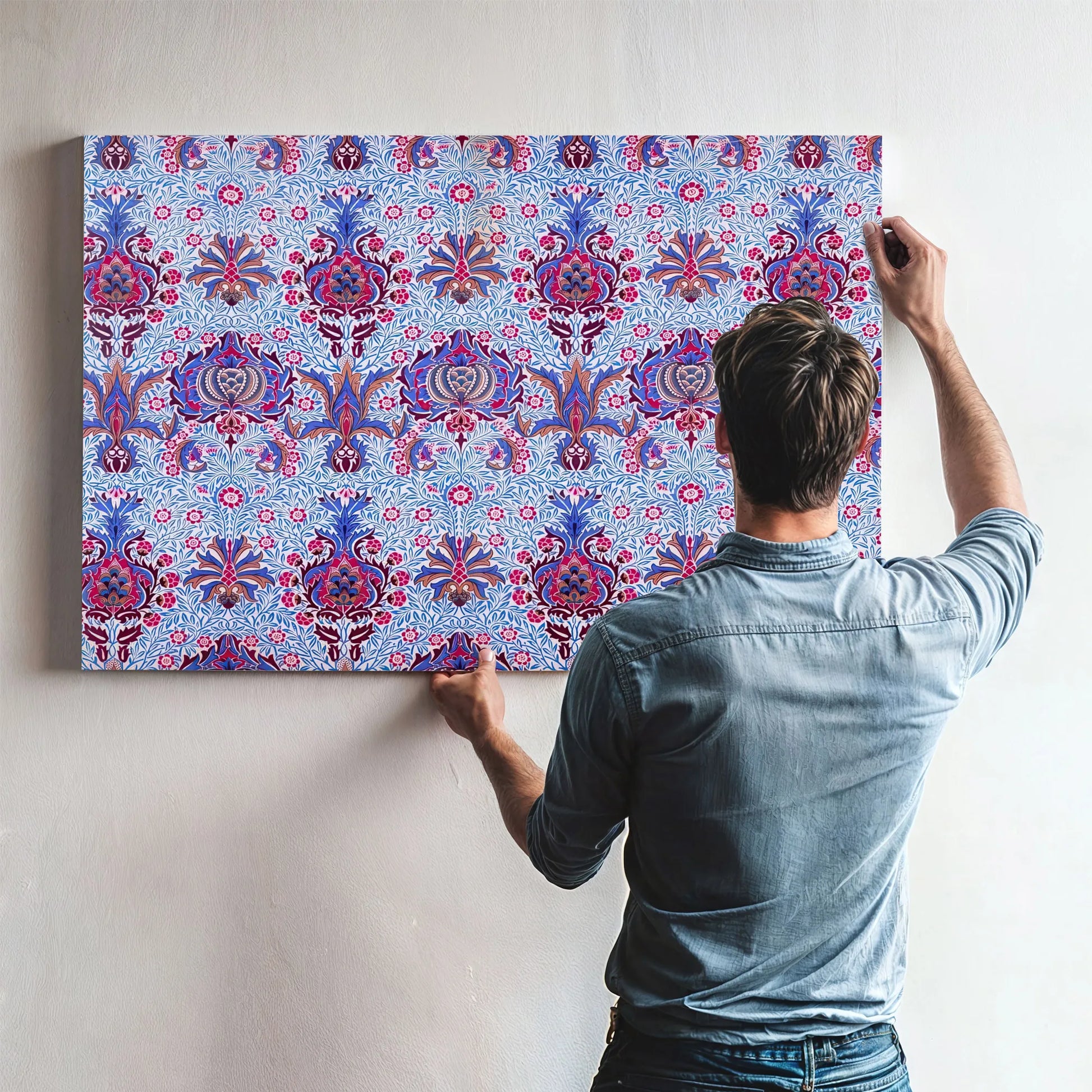 Floral Patterned Wallpaper By William Morris Fine Art Print