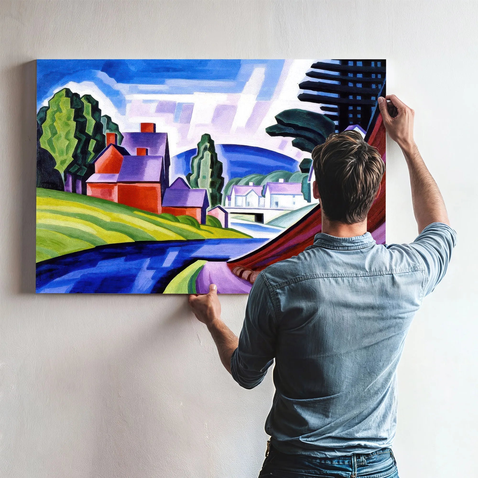 Space Motive A New Jersey Valley (Wharton) By Oscar Bluemner Fine Art Print