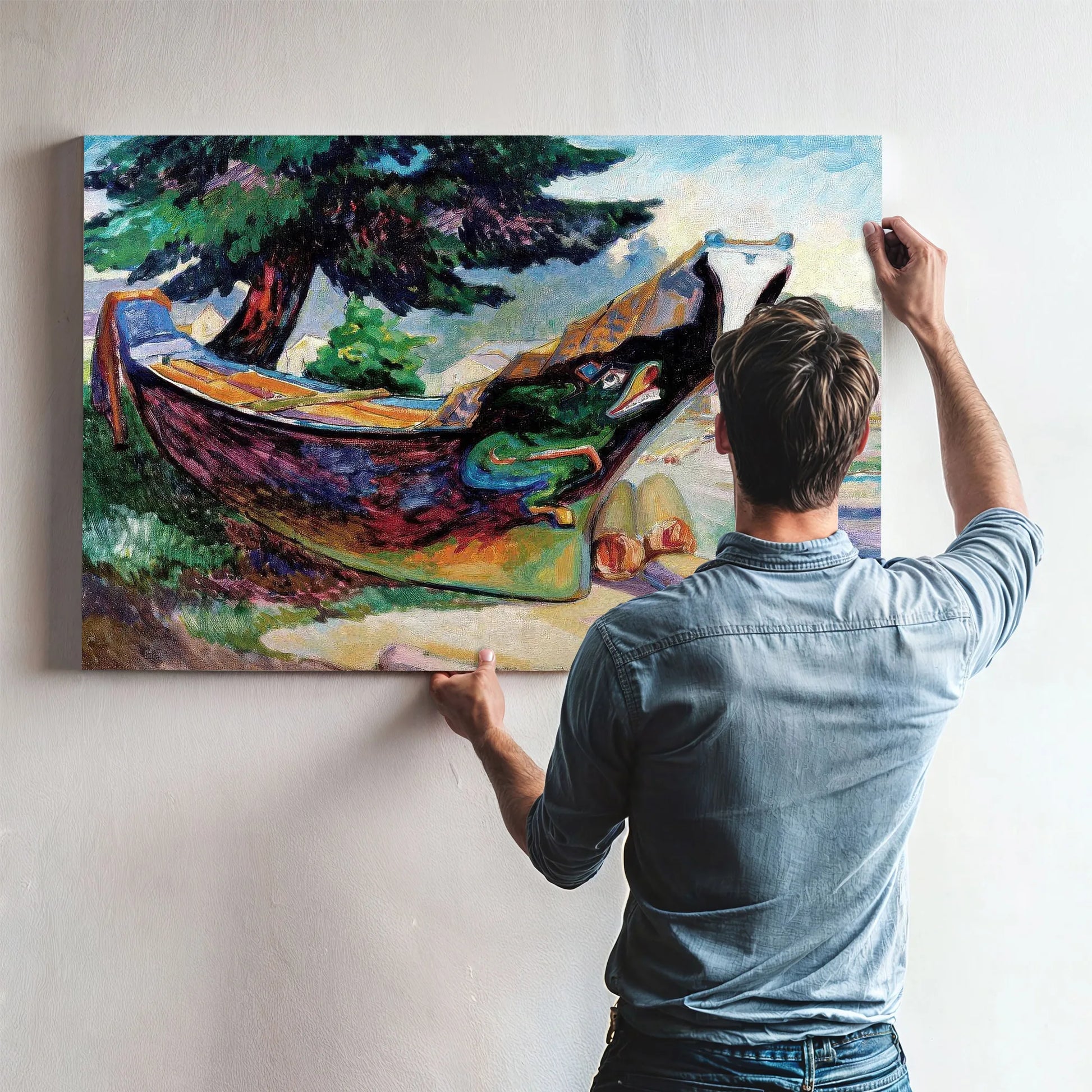 War Canoe Alert Bay 1912 By Emily Carr Fine Art Print