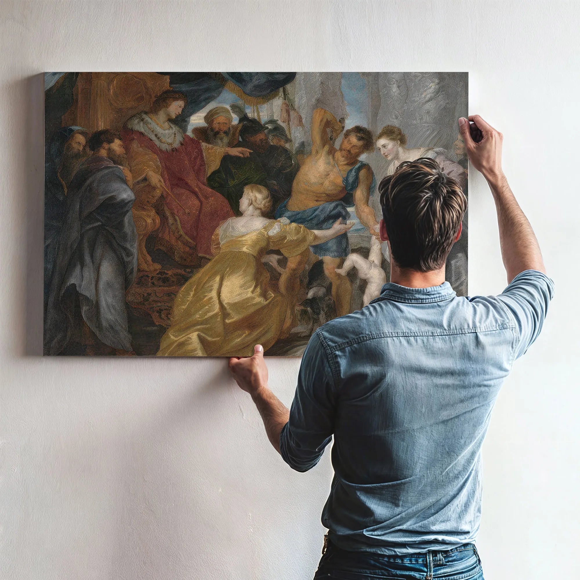 The Judgement Of Solomon By Peter Paul Rubens Fine Art Print