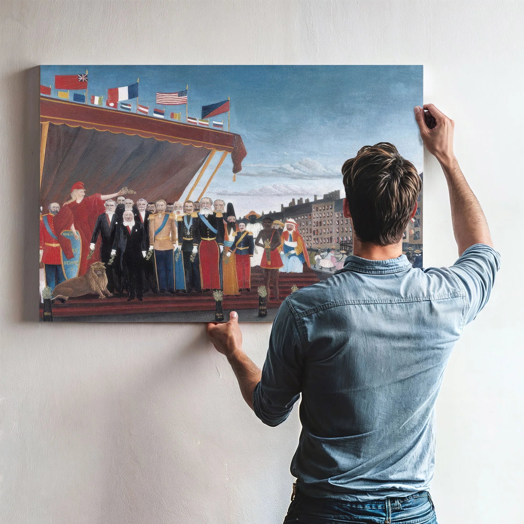 The Representatives Of Foreign Powers Coming To Greet The Republic As A Sign Of Peace By Henri Rousseau Fine Art Print