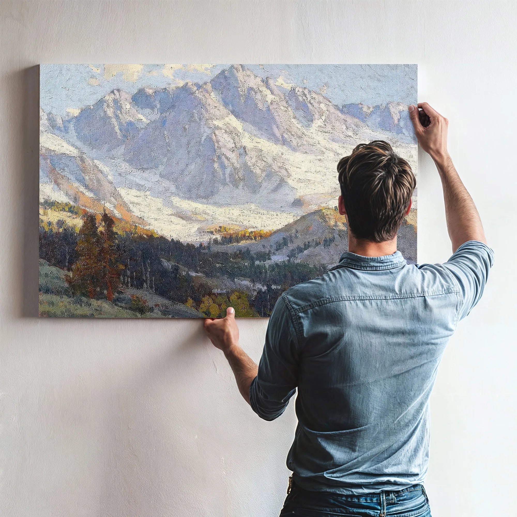 Snowy Peaks By Edgar Payne Fine Art Print