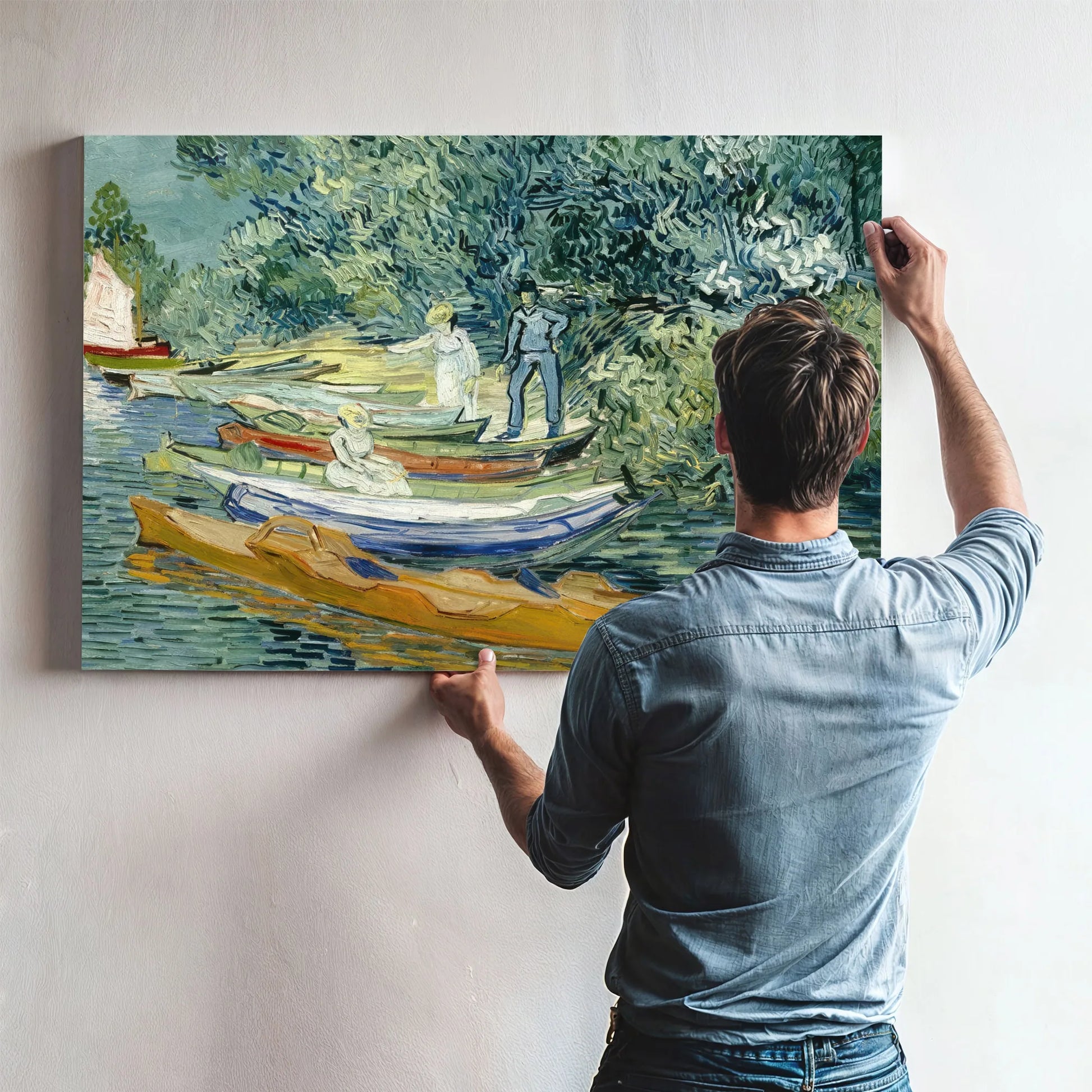 Bank Of The Oise At Auvers By Vincent Van Gogh Fine Art Print