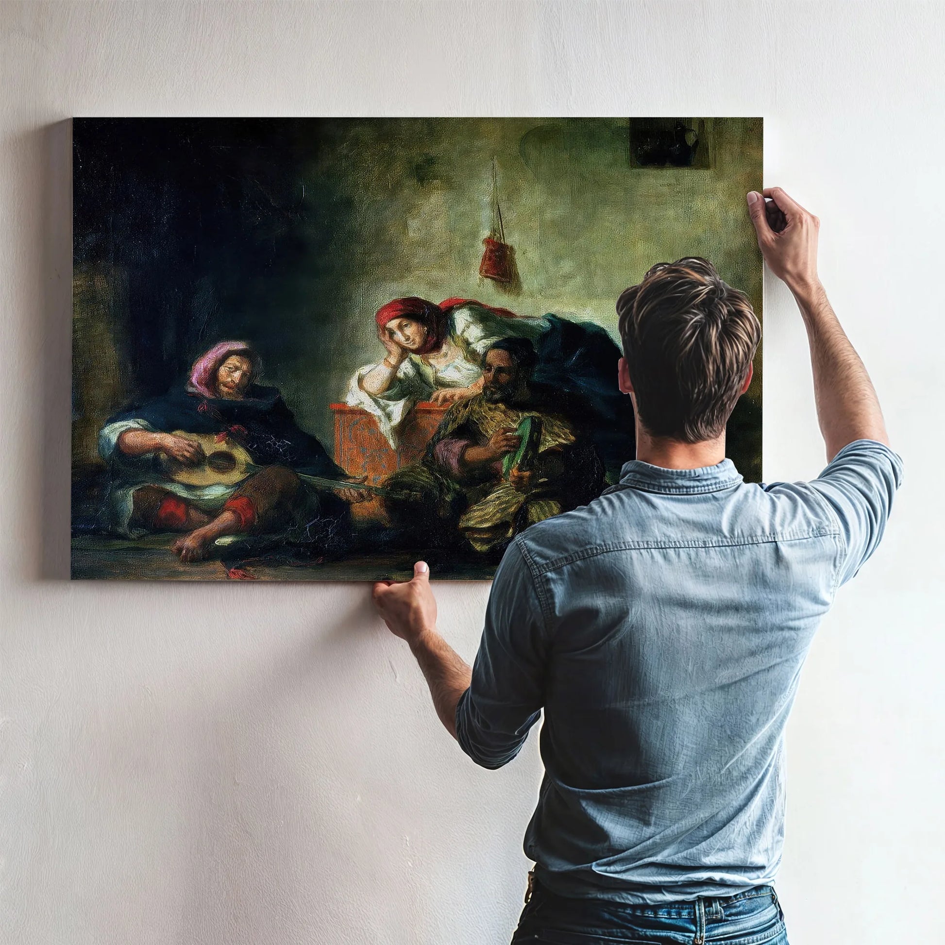 Jewish Musicians In Mogador By Ferdinand Victor Eugene Delacroix Fine Art Print
