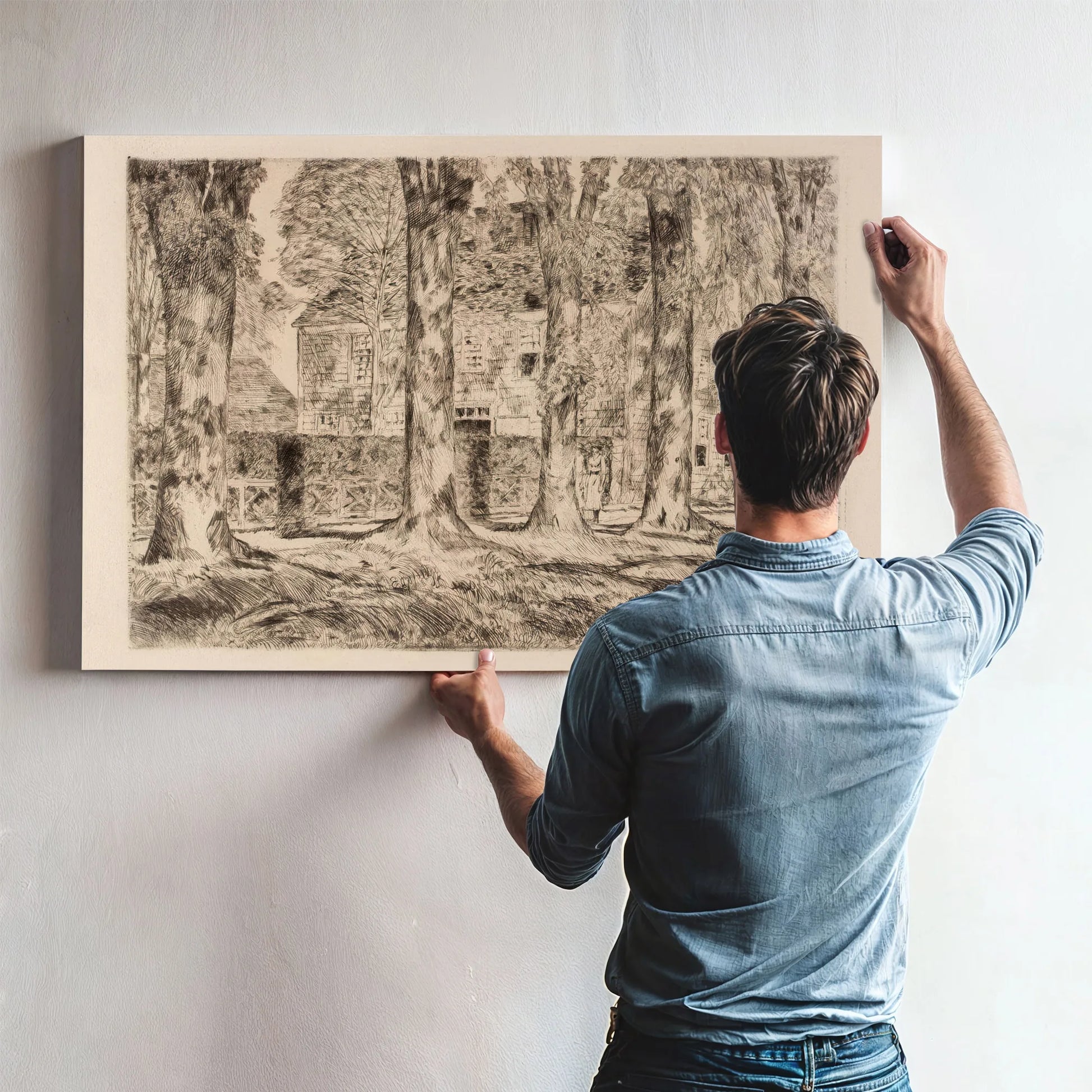 The Village Elms, Easthampton By Childe Hassam Fine Art Print