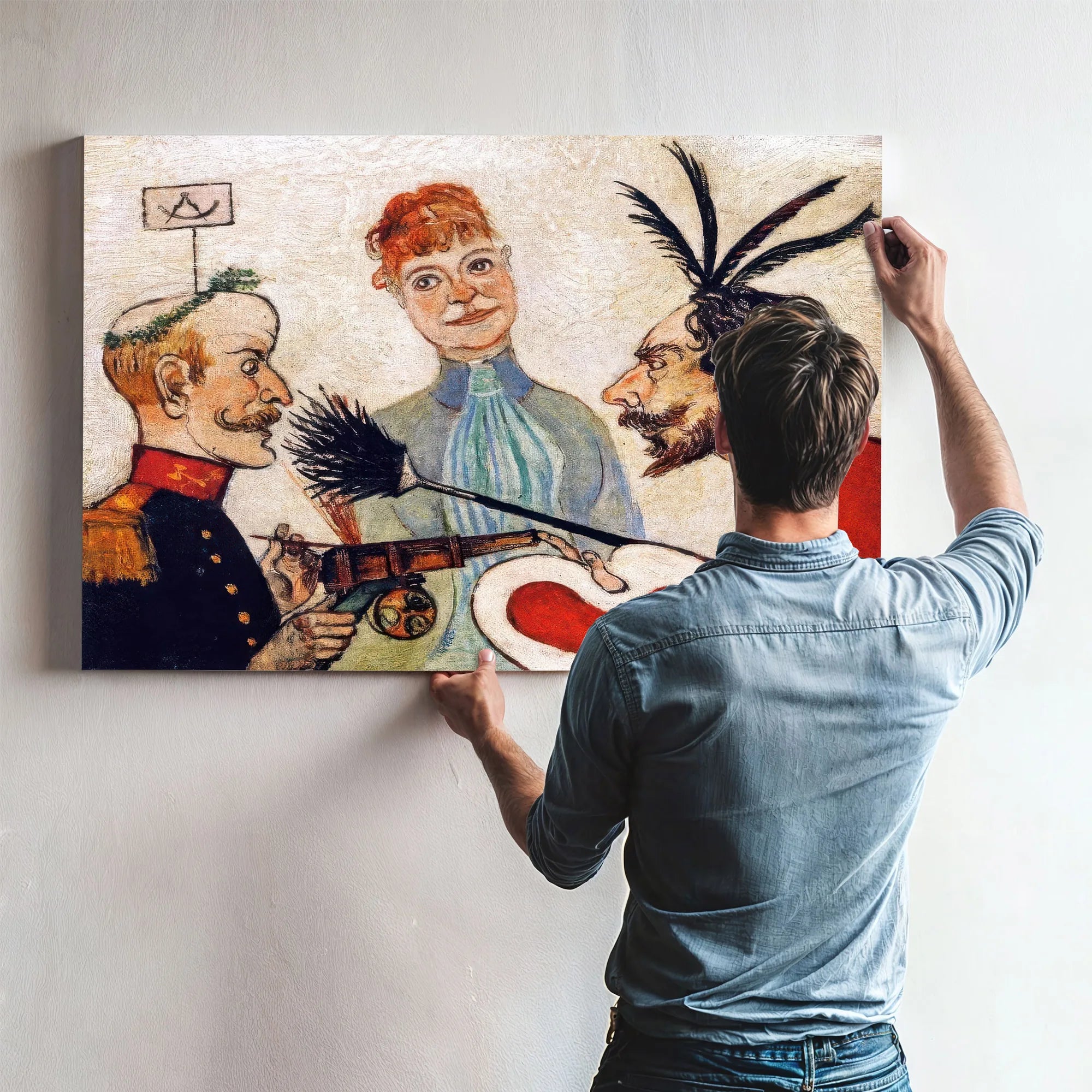 Ensor And Leman Discussing Painting By James Ensor Fine Art Print