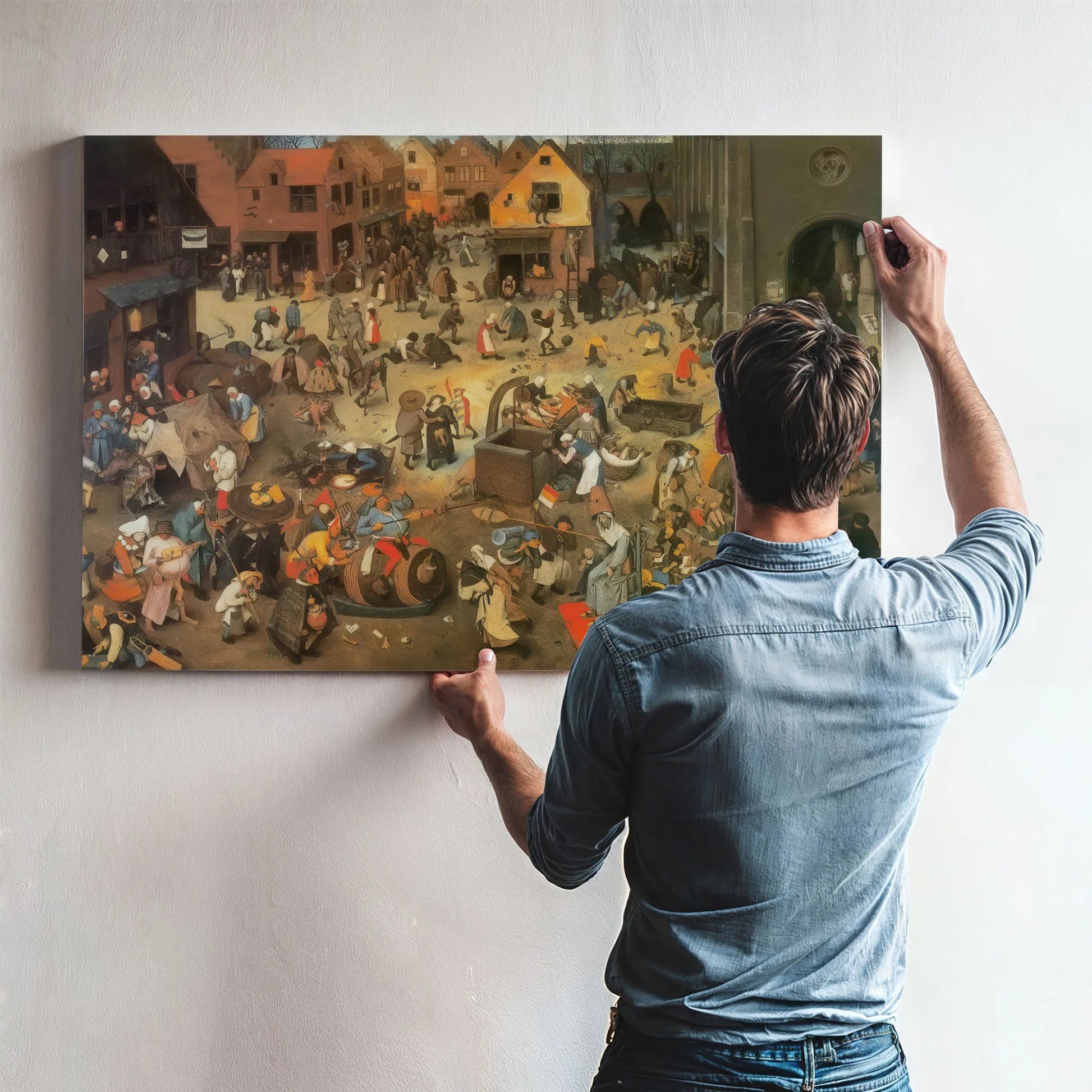 The Fight Between Carnival And Lent 1559 By Pieter Bruegel Fine Art Print