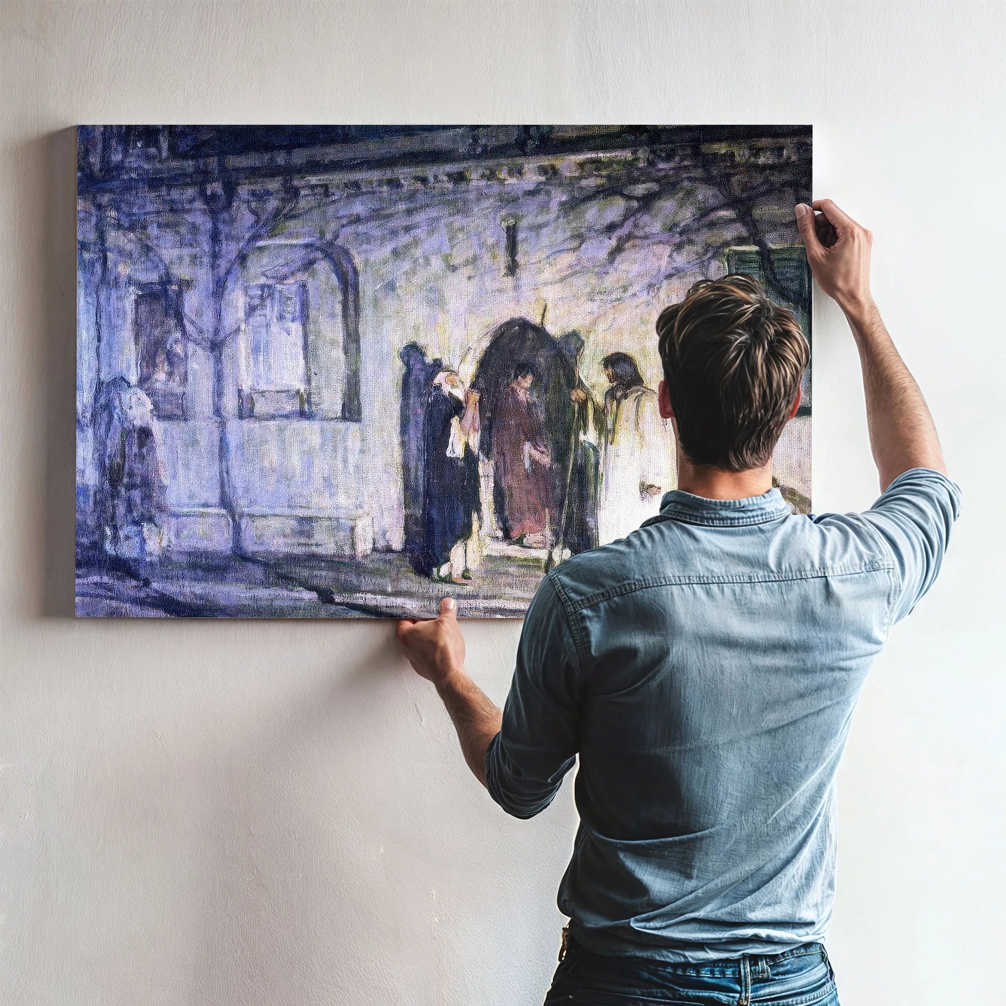 Christ With The Canaanite Woman And Her Daughter By Henry Ossawa Tanner Fine Art Print