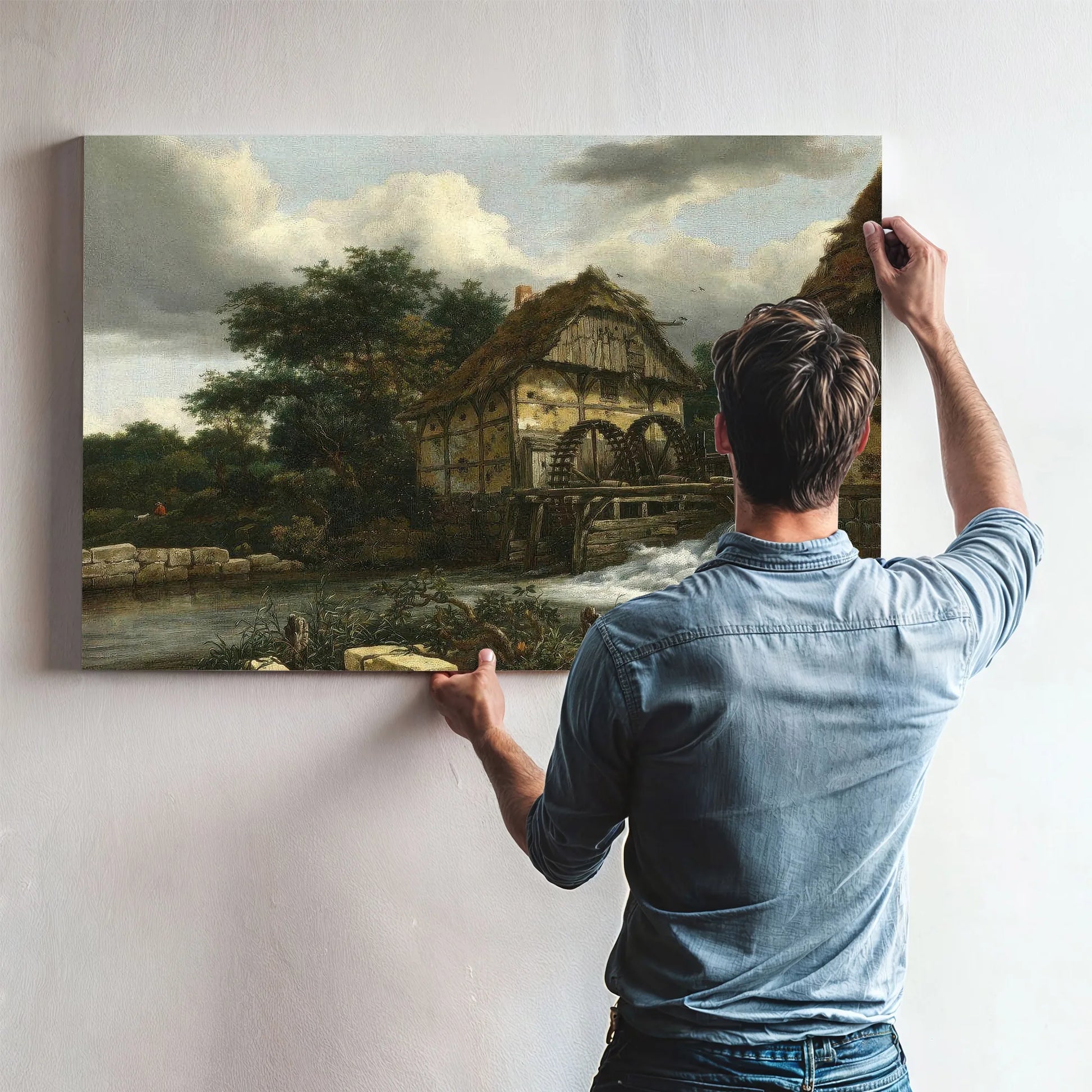 Two Watermills And An Open Sluice By Jacob Van Ruisdael Fine Art Print