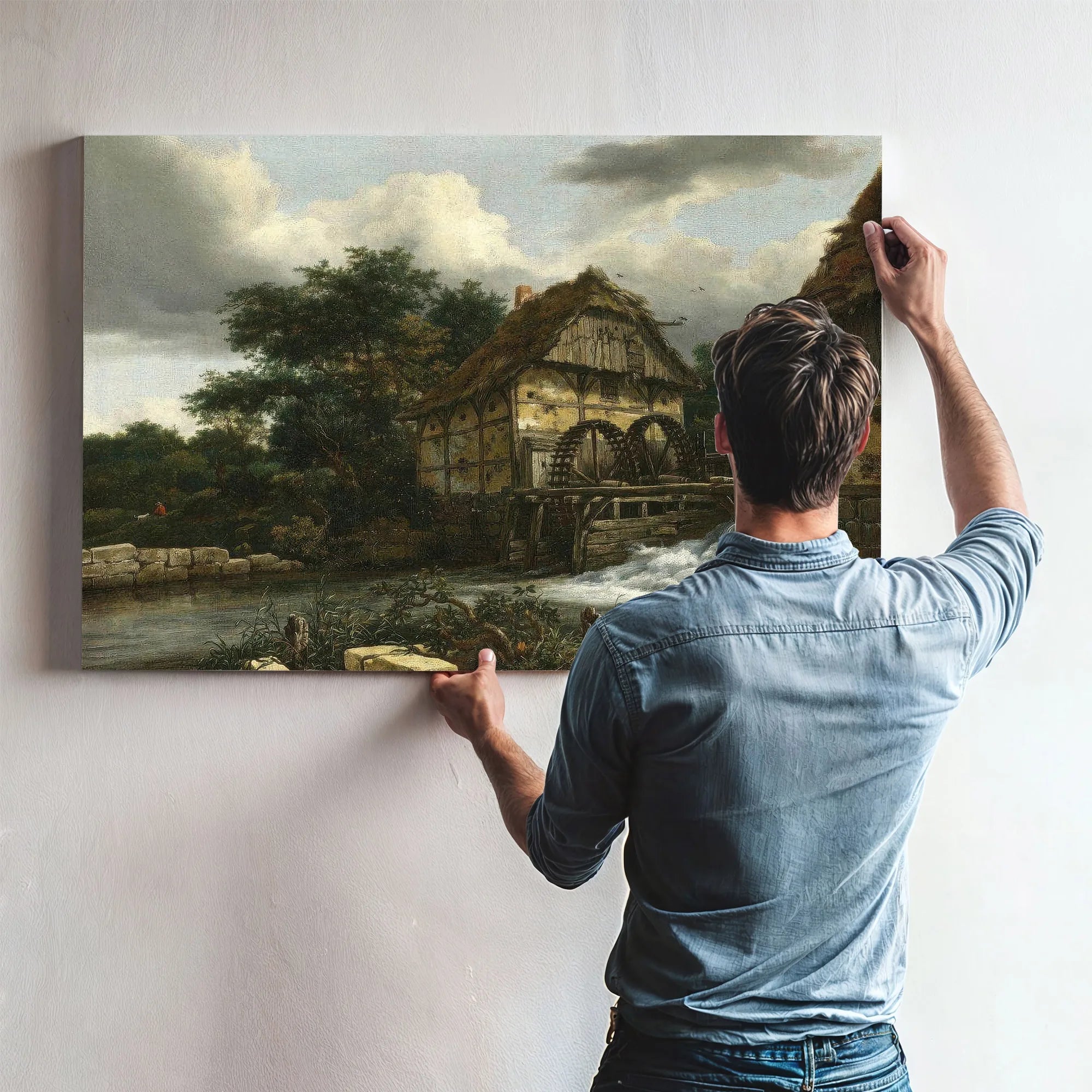 Two Watermills And An Open Sluice By Jacob Van Ruisdael Fine Art Print