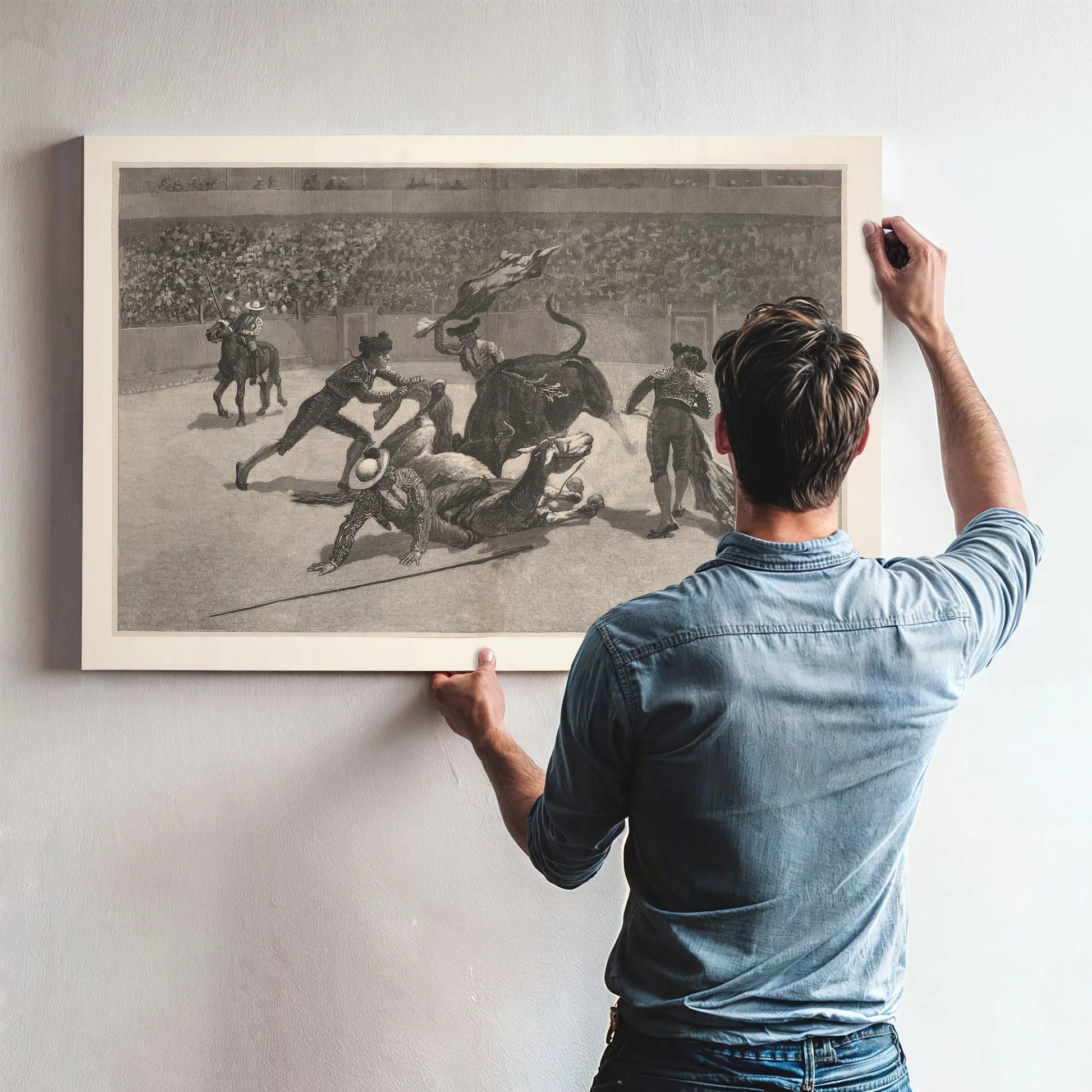 A Bull Fight In Mexico by Frederic Remington