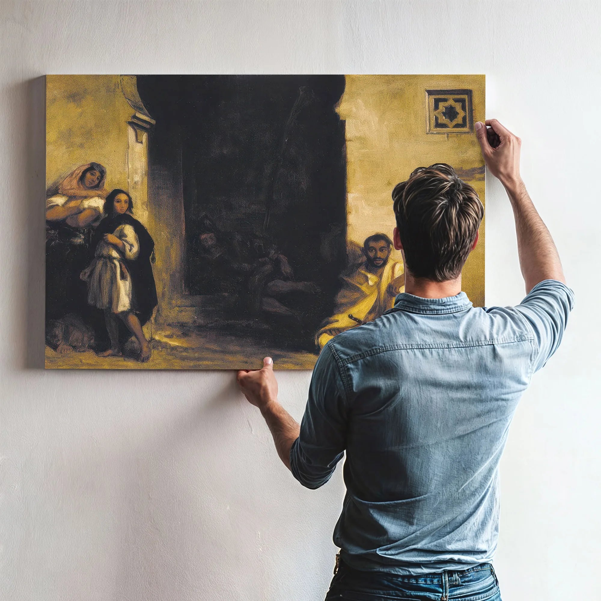 Street In Meknes By Eugene Delacroix Fine Art Print