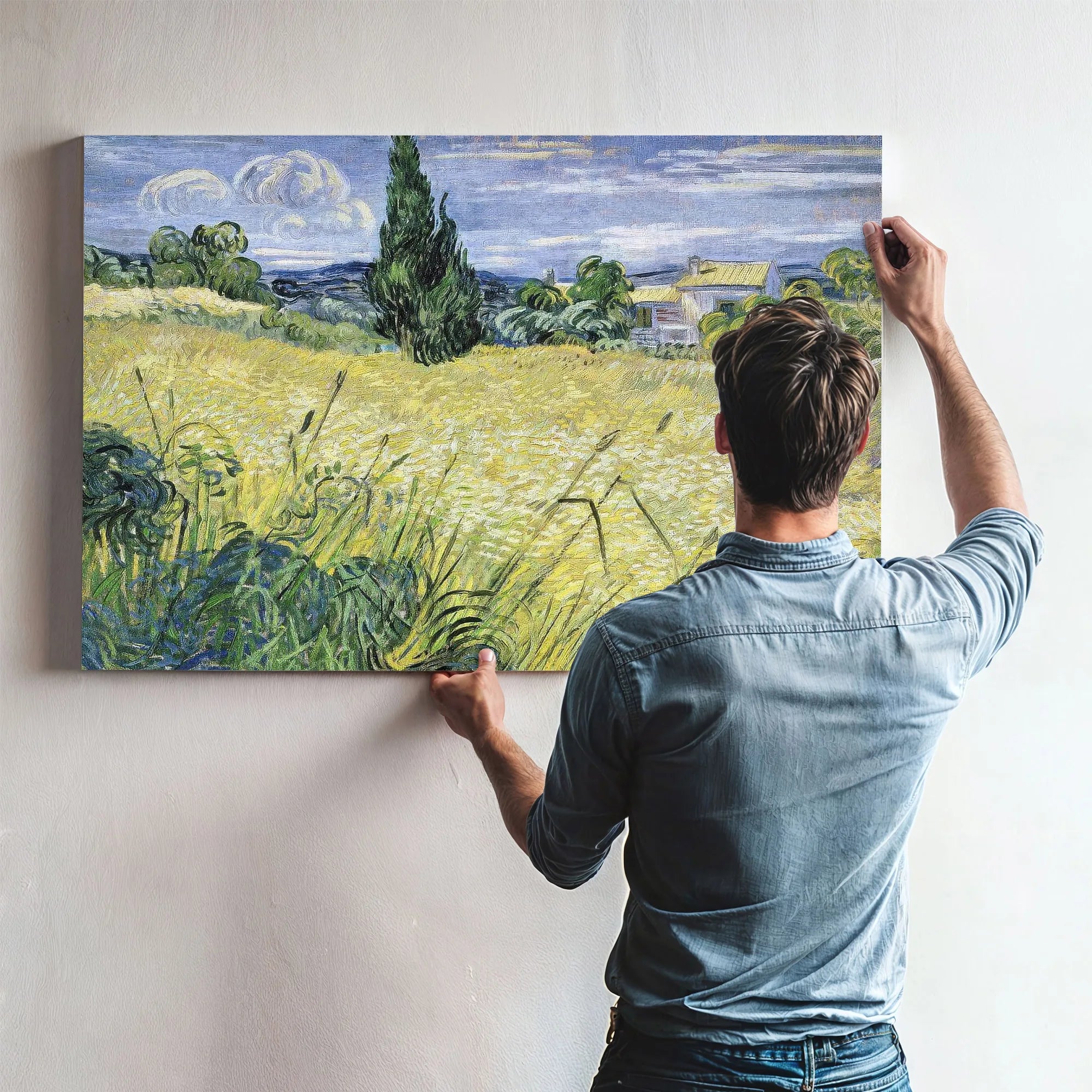 Landscape With Green Corn By Vincent Van Gogh Fine Art Print