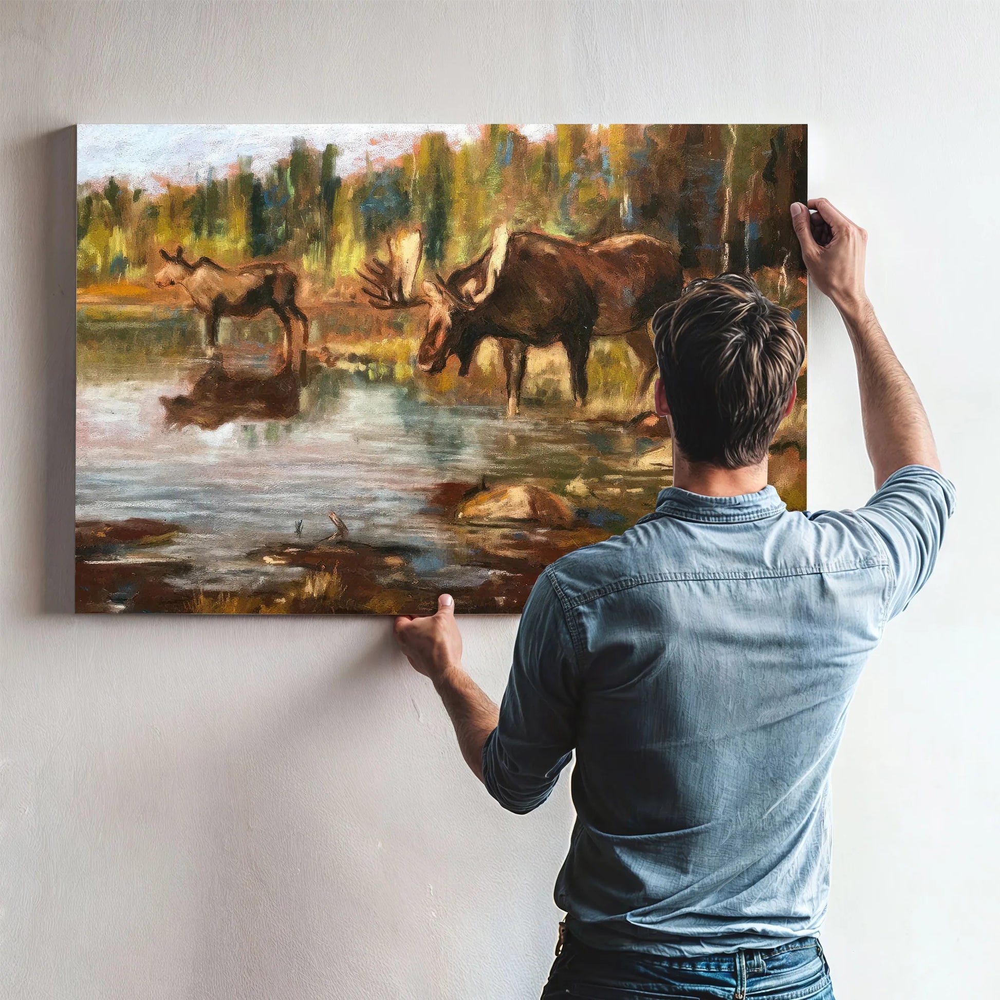 Feeding Time By Carl Rungius Fine Art Print