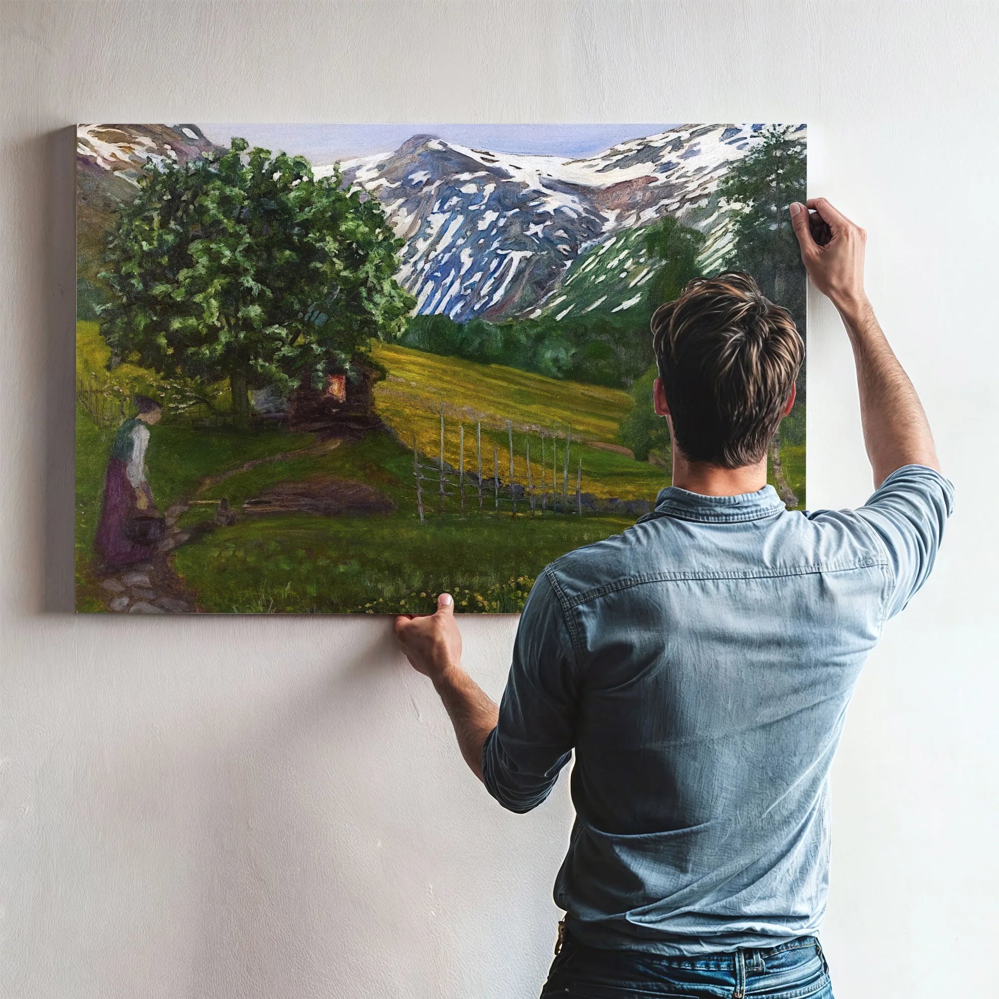 Spring Evening In The Forge Garden By Nicolai Astrup Fine Art Print