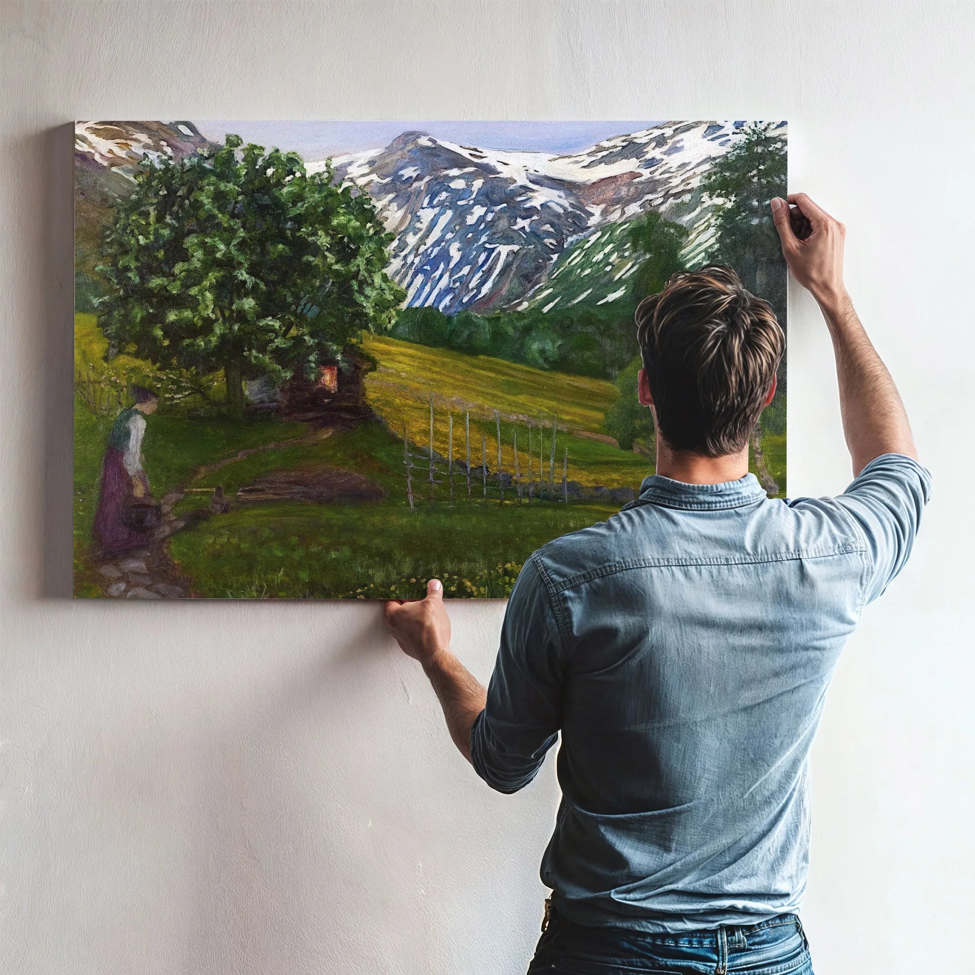 Spring Evening In The Forge Garden By Nicolai Astrup Fine Art Print
