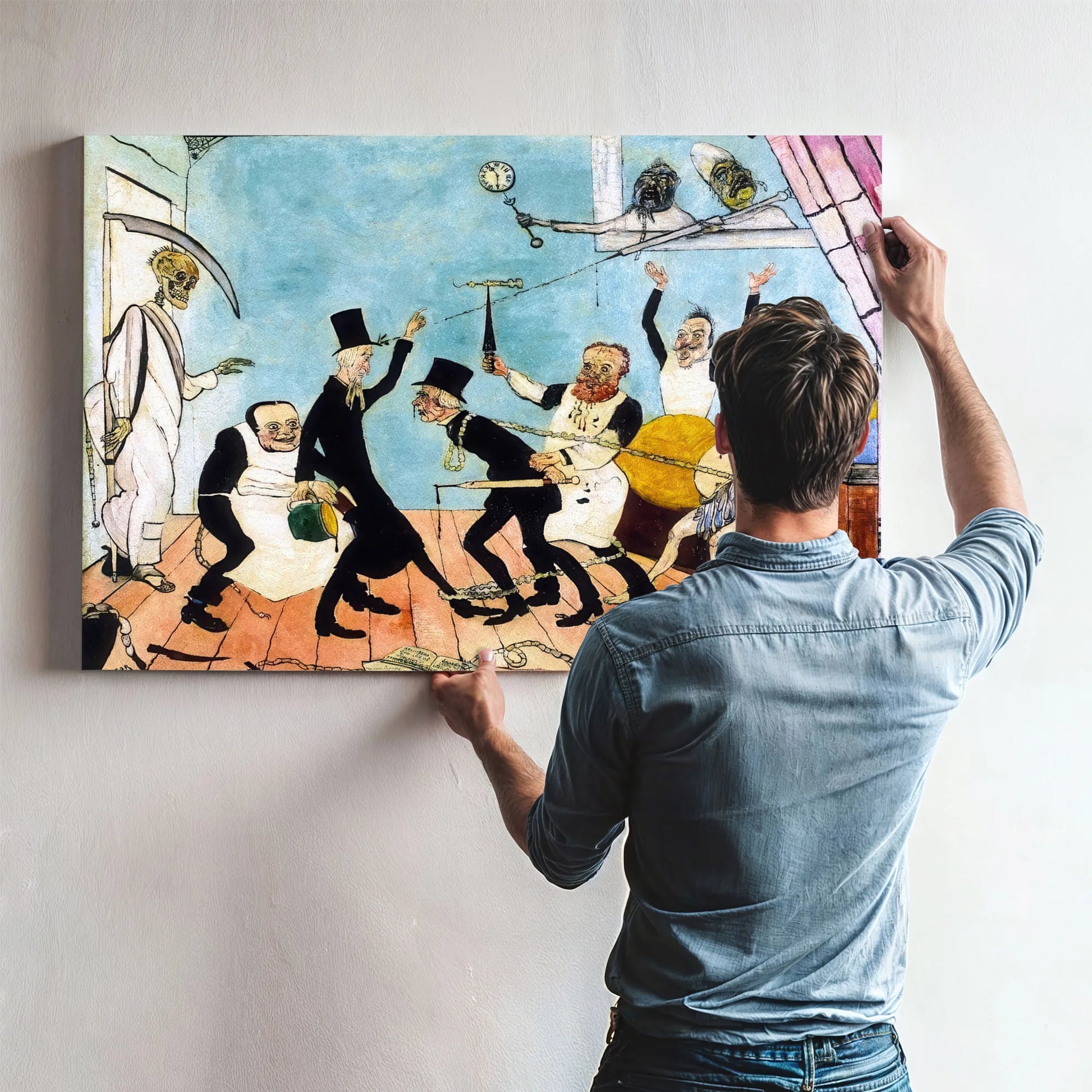 The Bad Doctors By James Ensor Fine Art Print