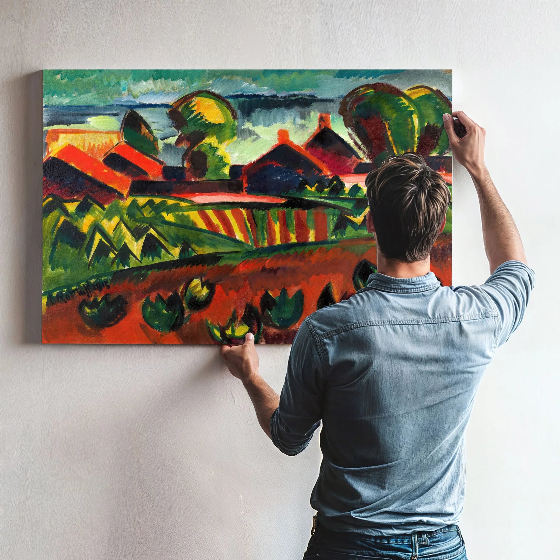 Village at the Sea by Karl Schmidt-Rottluff Fine Art Print