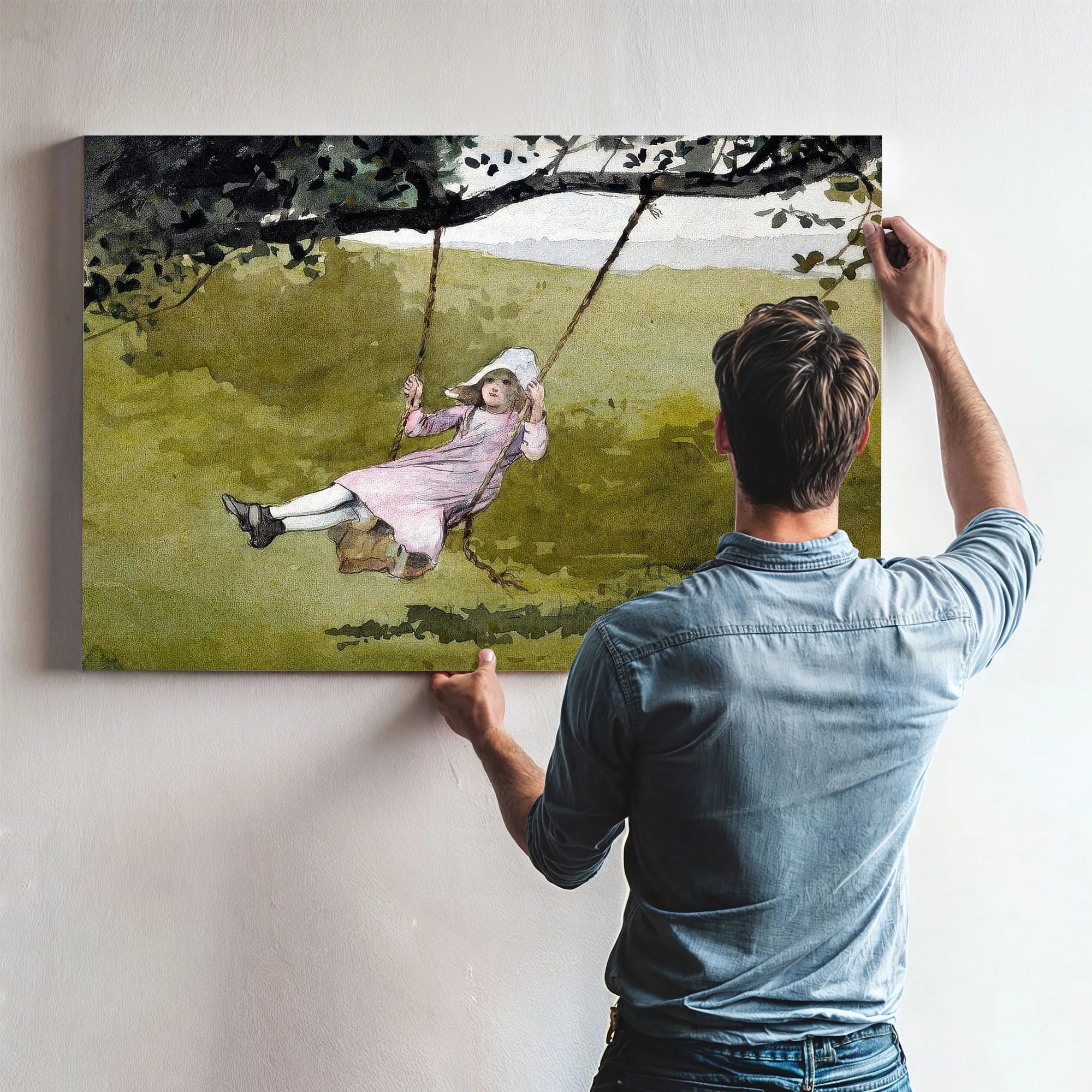 The Swing By Winslow Homer Fine Art Print