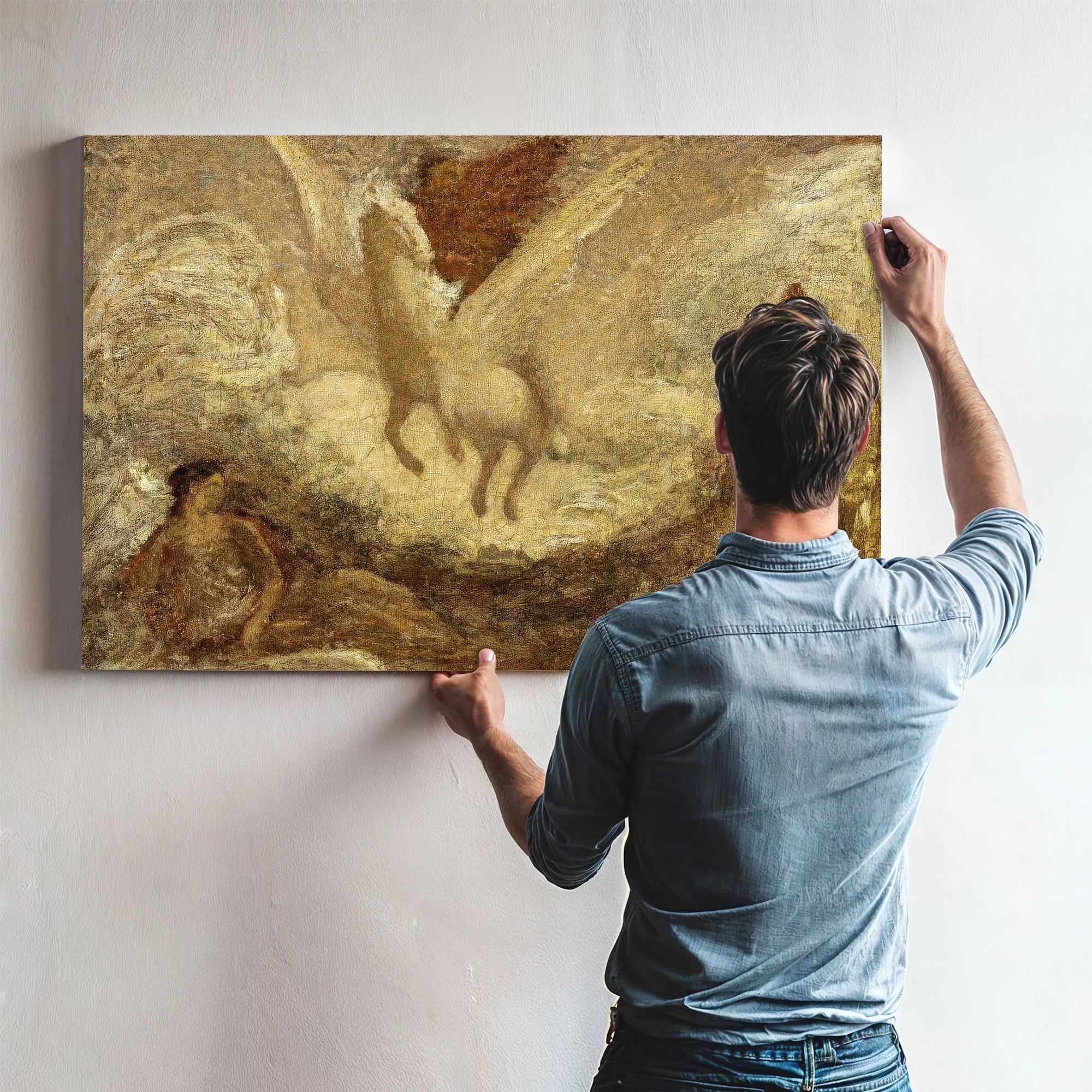 Pegasus Departing By Albert Pinkhamryder Fine Art Print